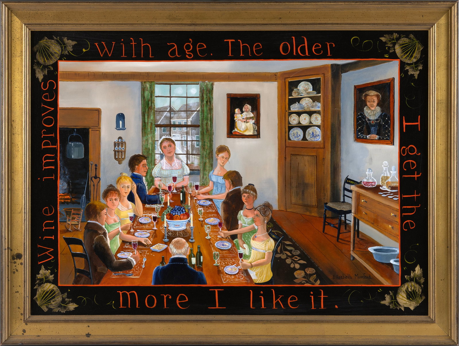 ELIZABETH MUMFORD (Massachusetts, 1950-2020), "Wine Improves with Age. The Older I Get, the More I (1 of 2)