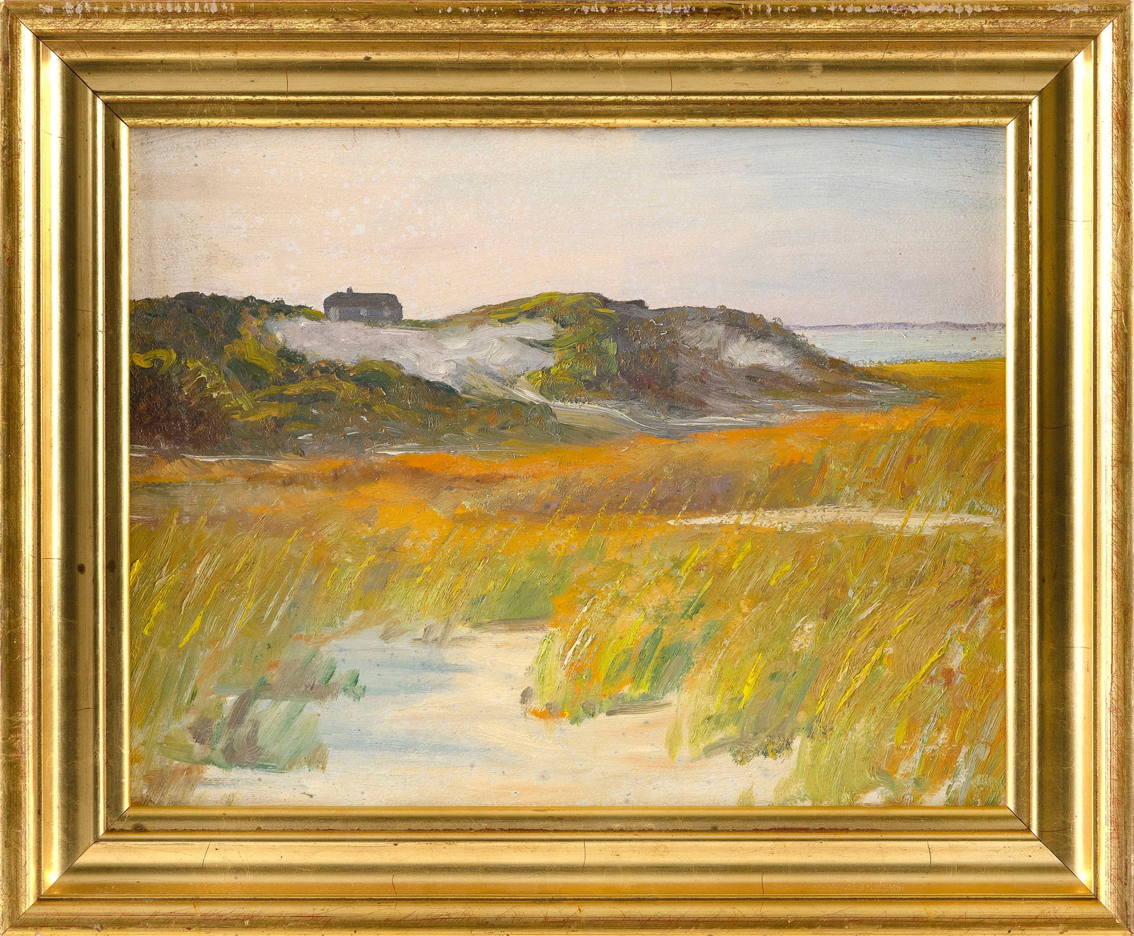 HAROLD C. DUNBAR (Massachusetts, 1882-1953), Cape Cod dunes., Oil on board, 11" x 14". Framed 14" x (1 of 1)