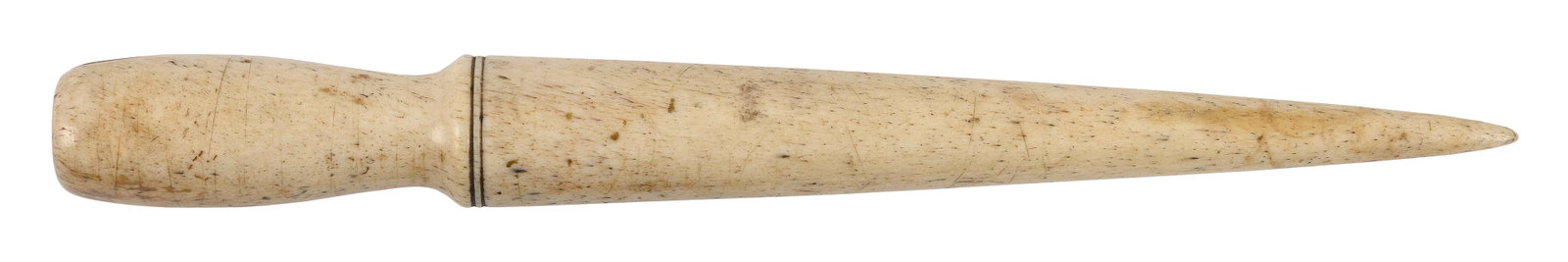 CARVED AND TURNED WHALEBONE FID 19th Century Length 12.75". (1 of 1)