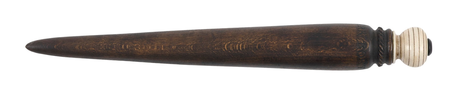 HARDWOOD FID CARVED WITH SHIP'S NAME Early 19th Century Length 12". (1 of 1)
