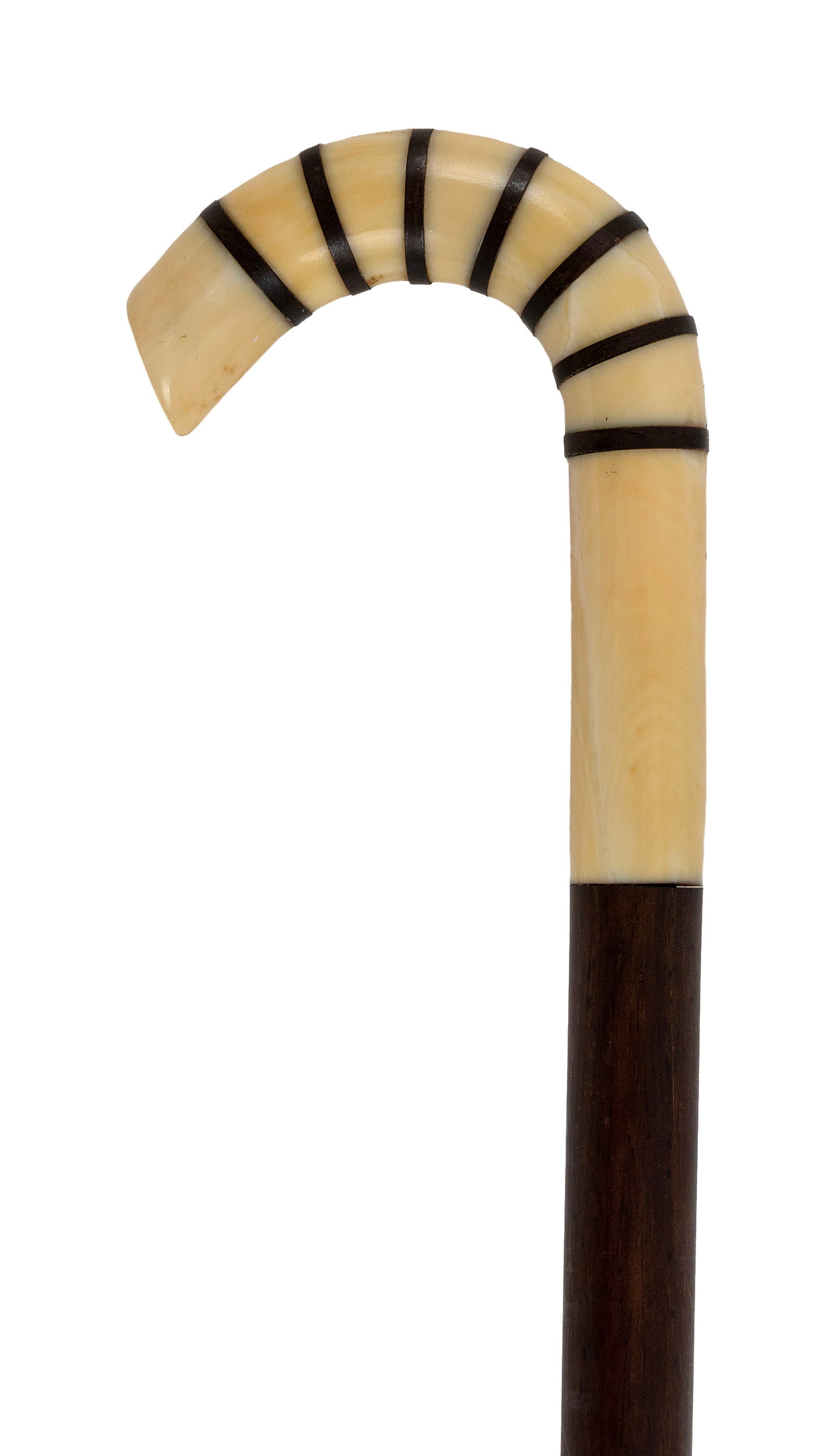 CROOK-HANDLED CANE 19th Century Length 36". (1 of 1)