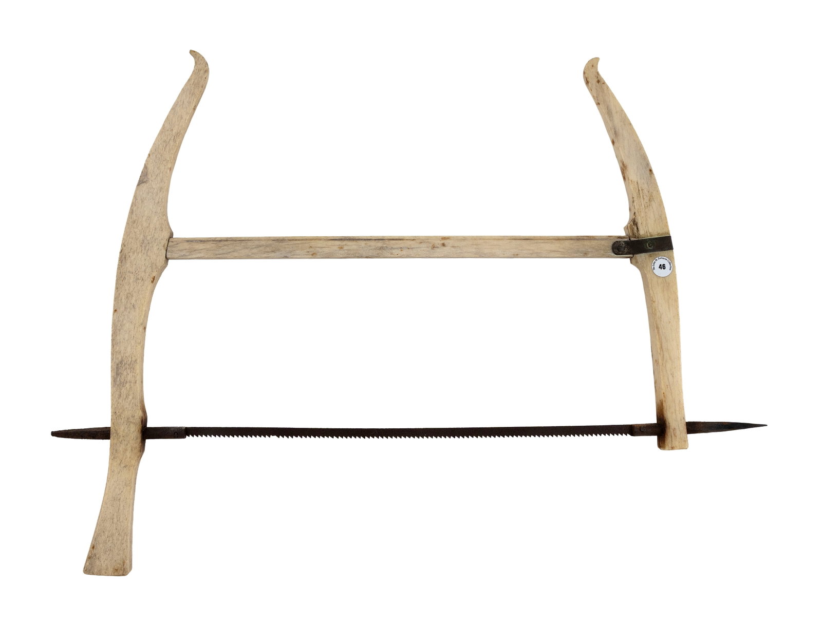 WHALEBONE BUCKSAW 19th Century Height 19". Length 25.5". (1 of 1)