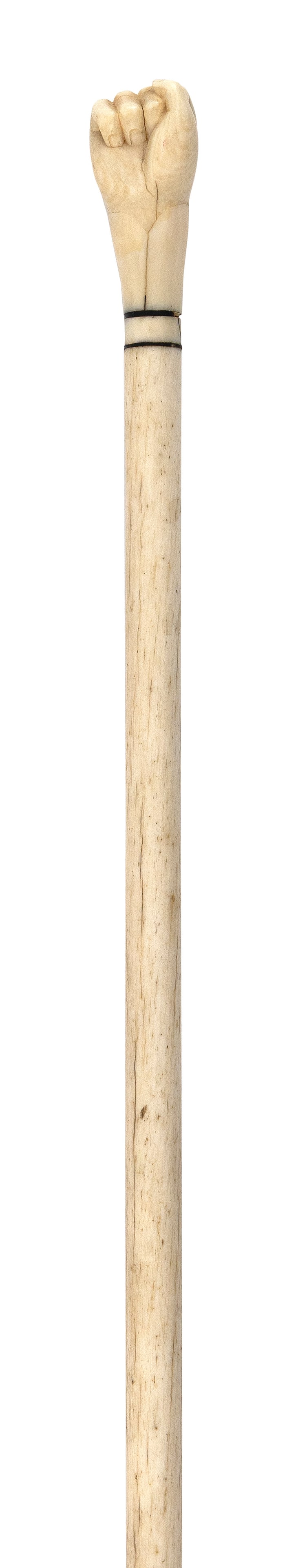 CLENCHED FIST CANE 19th Century Length 34". (1 of 1)
