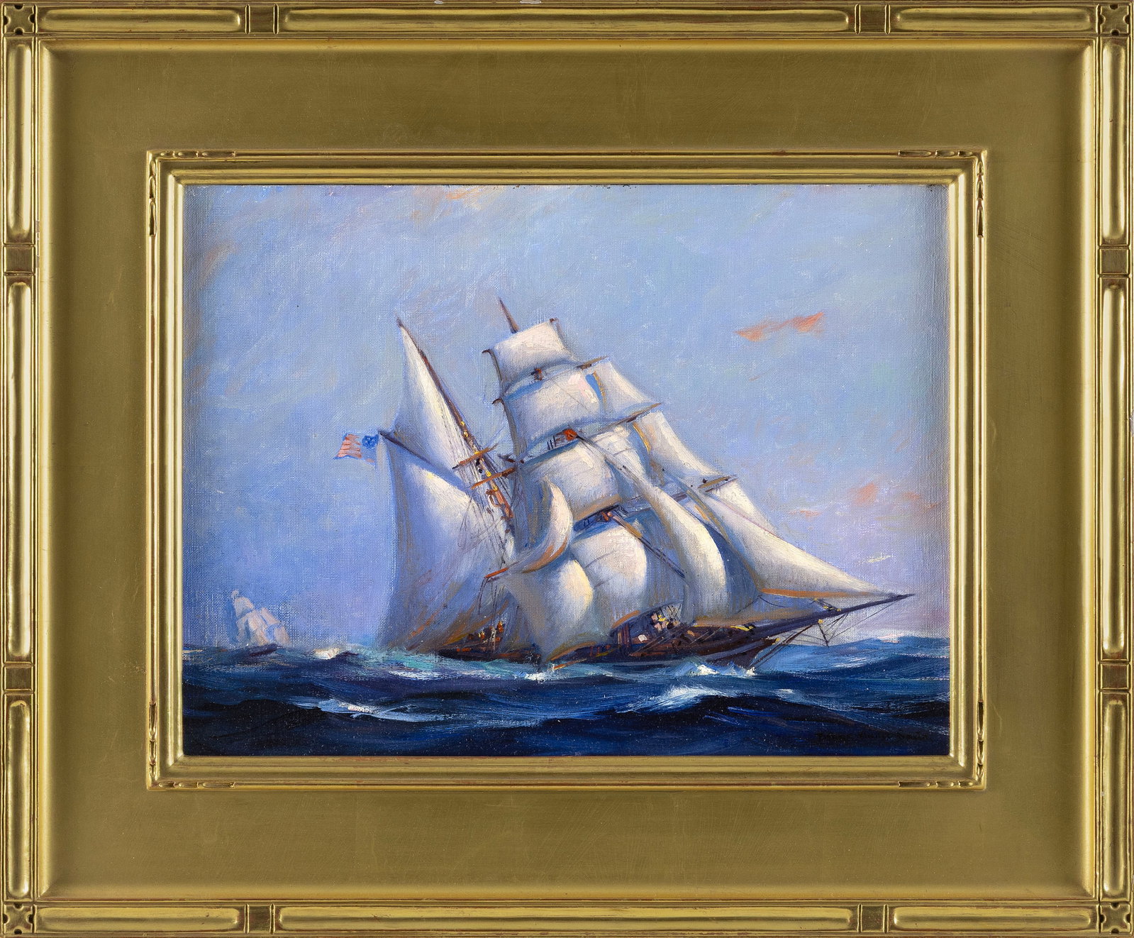 FRANK VINING SMITH (Massachusetts, 1879-1967), Portrait of an American sailing ship., Oil on canvas (1 of 1)