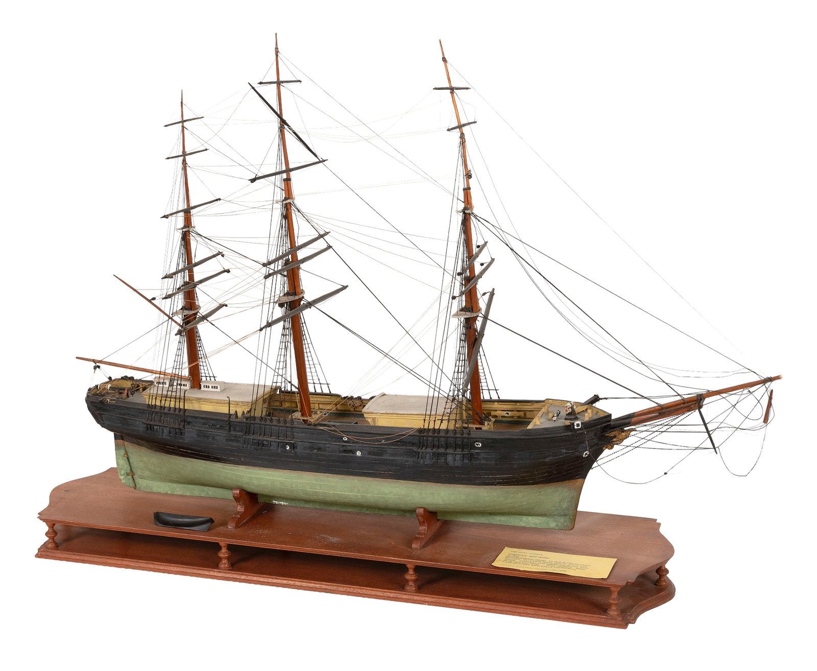 MODEL OF THE THREE-MASTED SHIP "MARY THOMAS" Probably Rockland, Maine, Mid-19th Century Height (1 of 1)