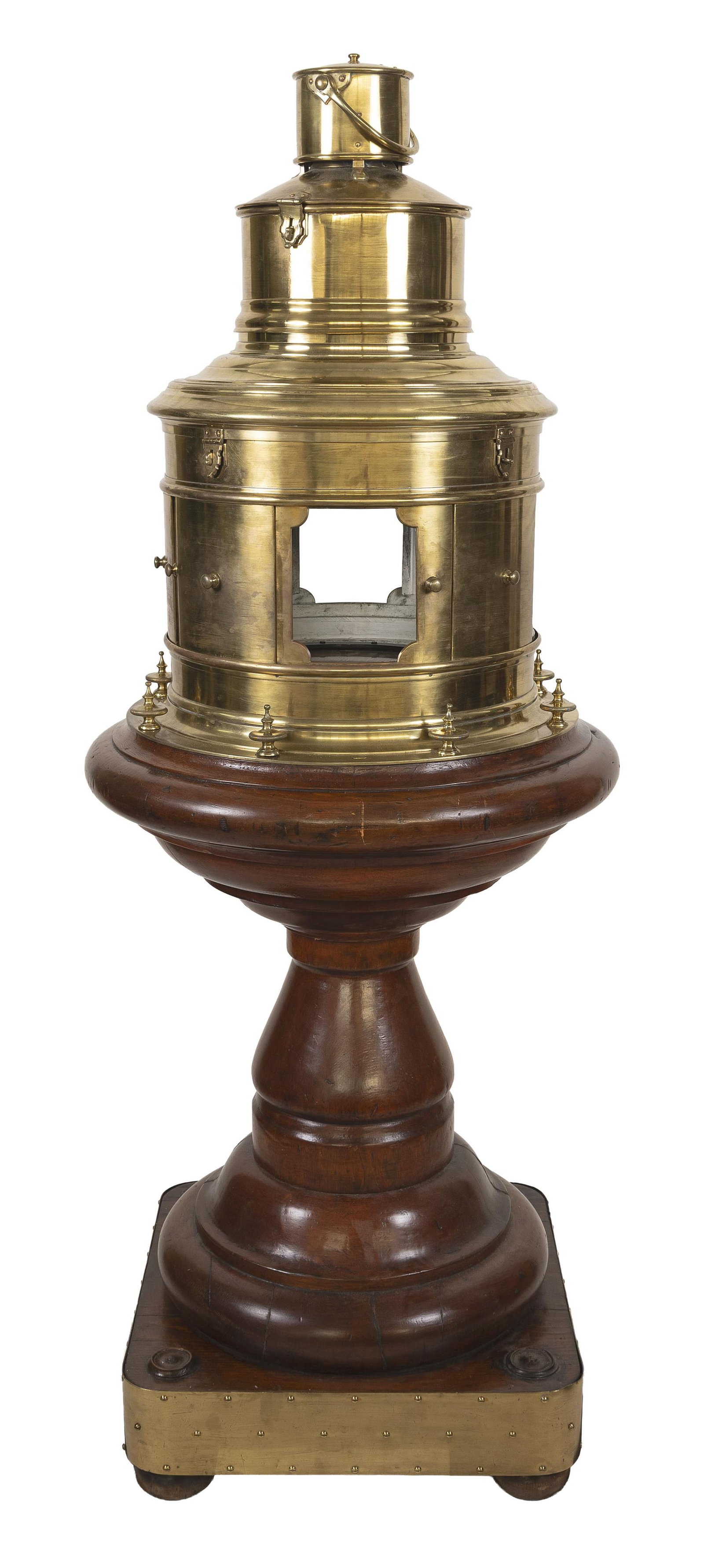 EDWARD S. RITCHIE & CO. SHIP'S BINNACLE AND COMPASS Boston, Circa 1877 Height 68". (1 of 1)