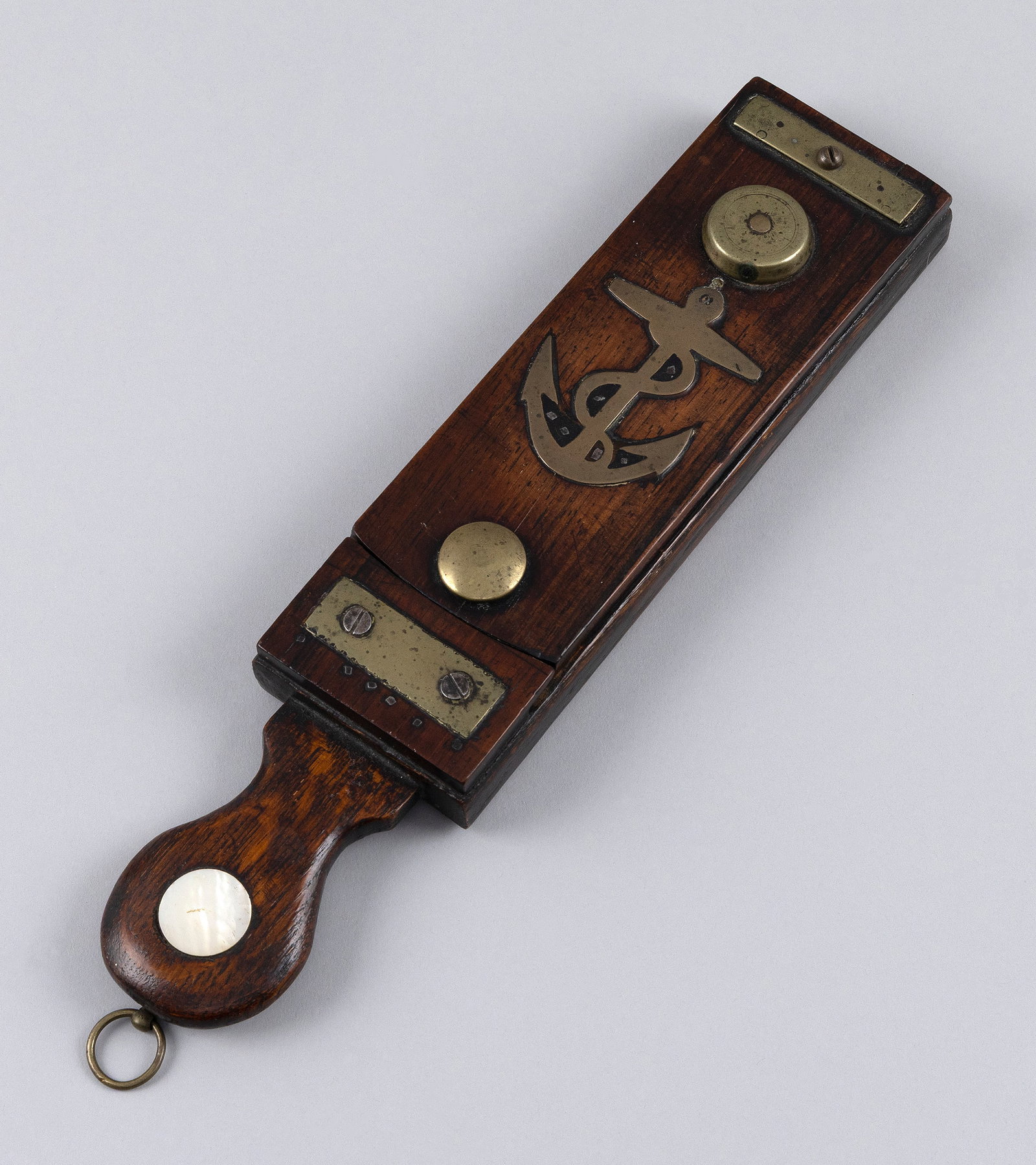 CARVED AND INLAID WALNUT SCRIBE'S BOX 19th Century Length 12.75". Width 2.75". (1 of 1)