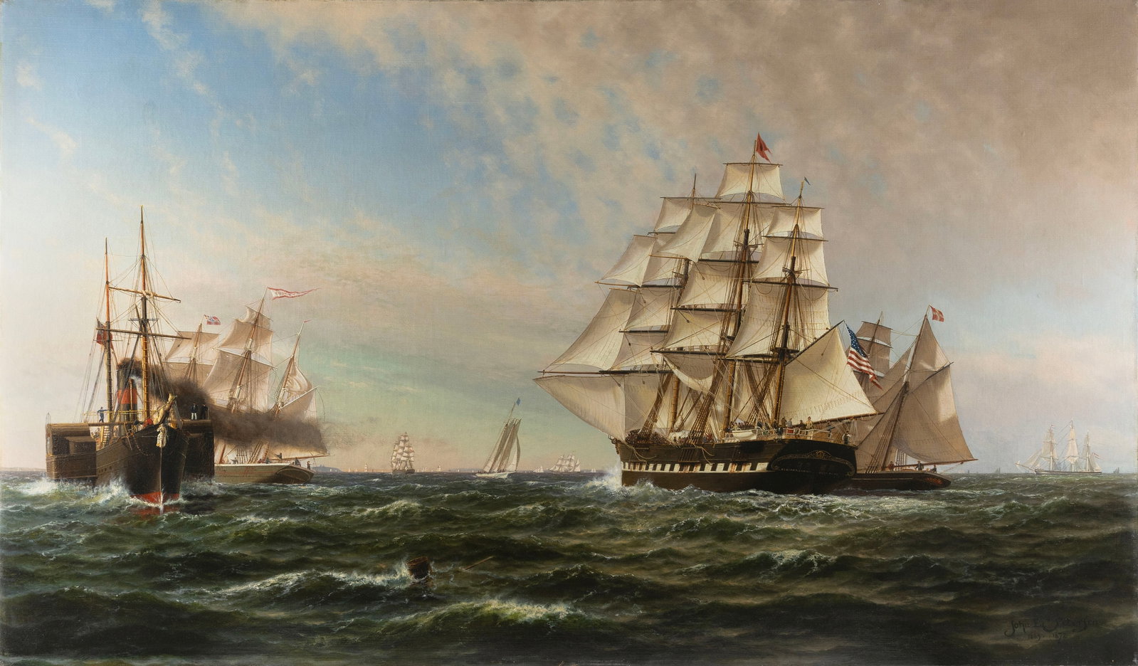 JOHN ERIK CHRISTIAN PETERSEN (Massachusetts/Denmark, 1839-1874), The packet ship Robert D. Brown (1 of 1)