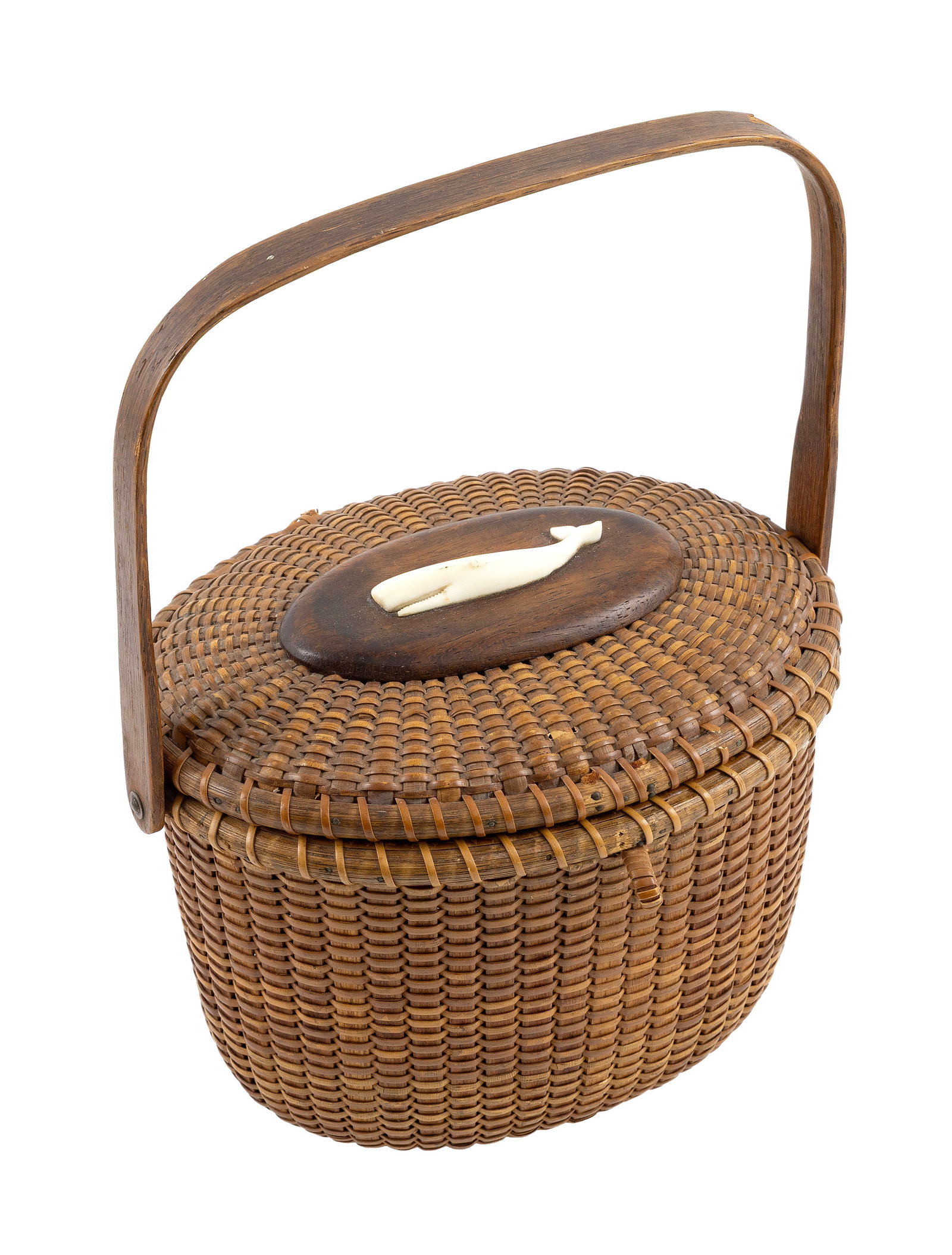NANTUCKET BASKET PURSE 20th Century Height 7". (1 of 1)