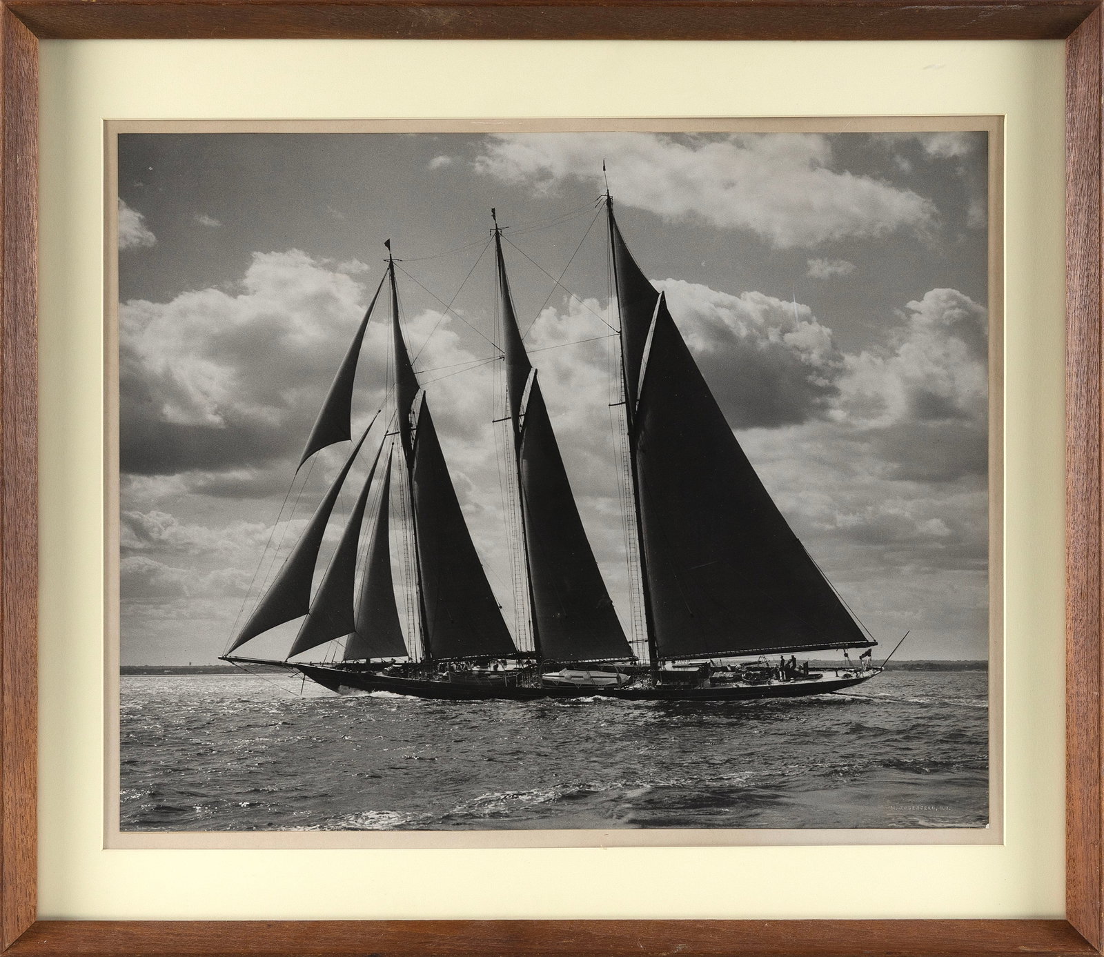 MORRIS ROSENFELD (America, 1885-1968), The yacht Atlantic., Silver bromide photograph, 16" x 20". (1 of 2)