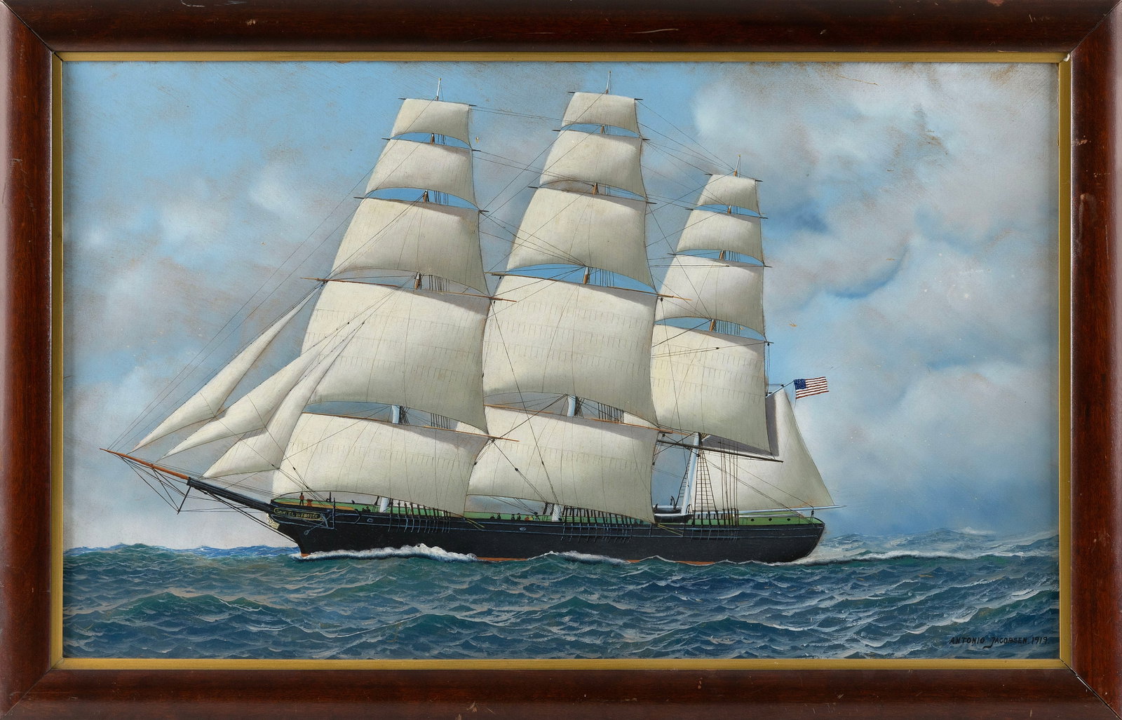 ANTONIO NICOLO GASPARO JACOBSEN (New York/New Jersey/Denmark, 1850-1921), The clipper Daniel (1 of 1)