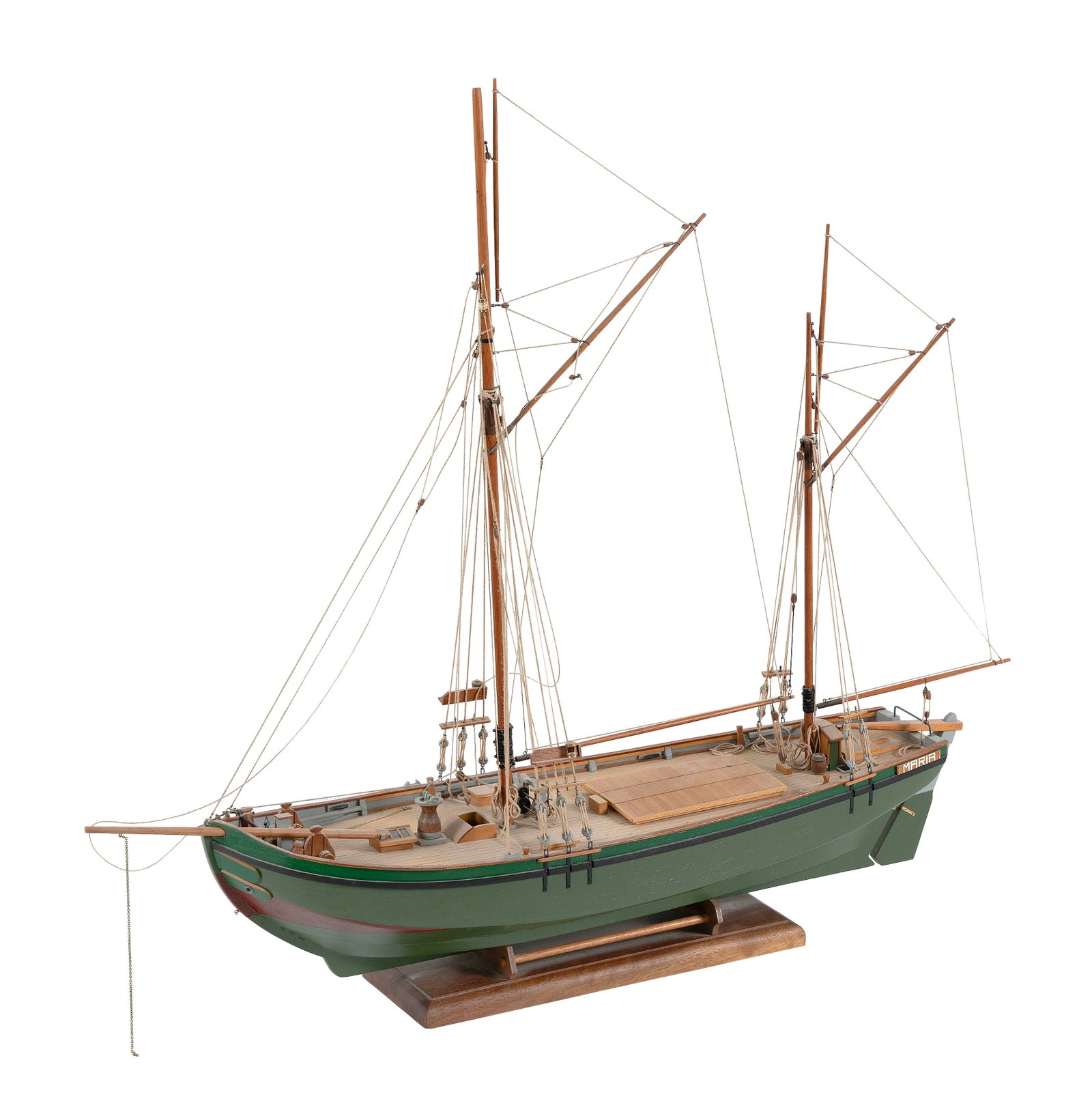 MODEL OF THE SHRIMP BOAT "MARIA" 21st Century Height 25". Length 28". Width 7.5". (1 of 1)