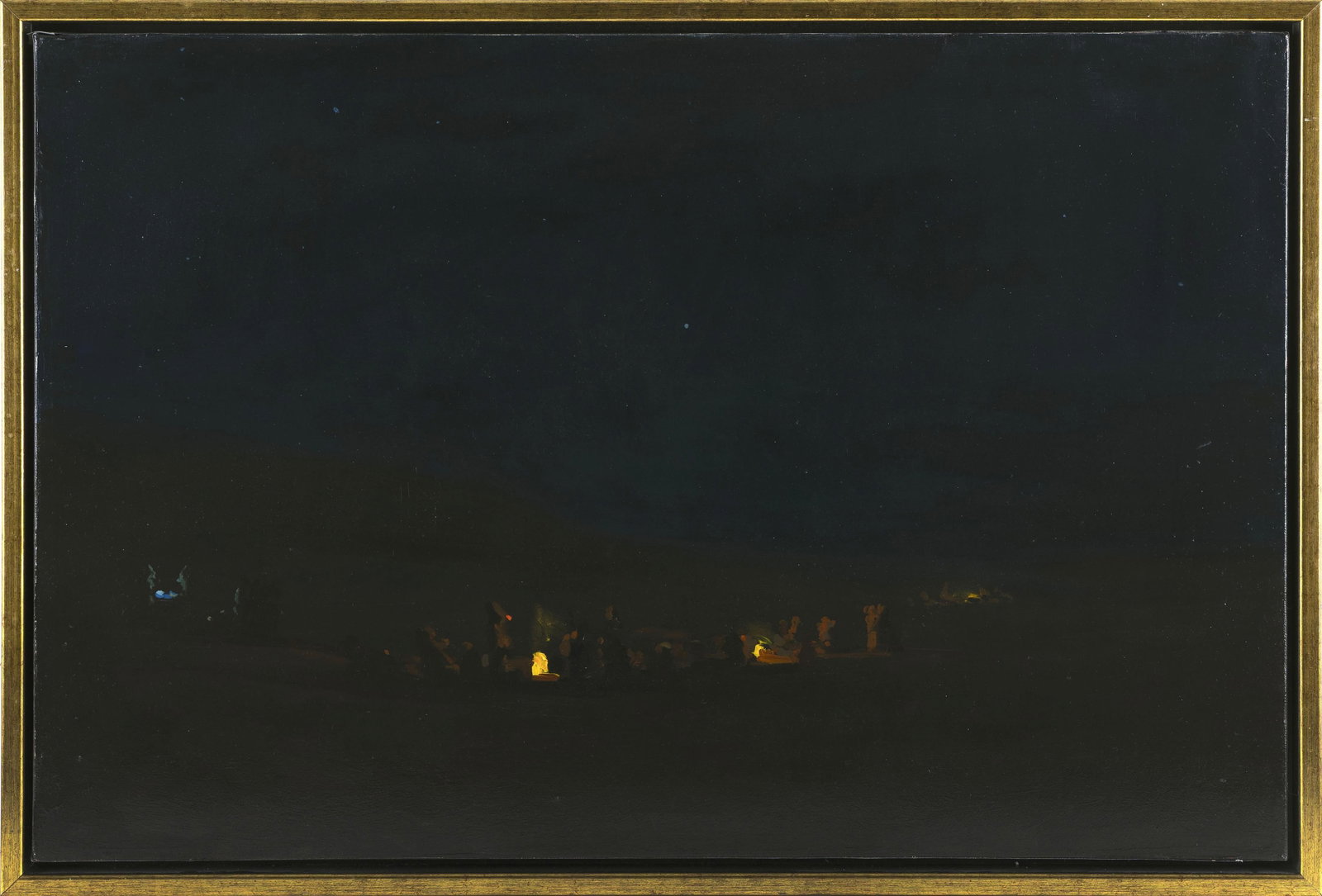 PATRICK WEBB (Massachusetts, 1955-), "Family Gathering"., Oil on canvas, 22" x 34". Framed 26" x: PATRICK WEBB Massachusetts, 1955- "Family Gathering". Signed "P. Webb", titled and dated 2011 verso. Oil on canvas, 22" x 34". Framed 26" x 38". Provenance: Rice Polak Gallery, Provincetown, Massachus