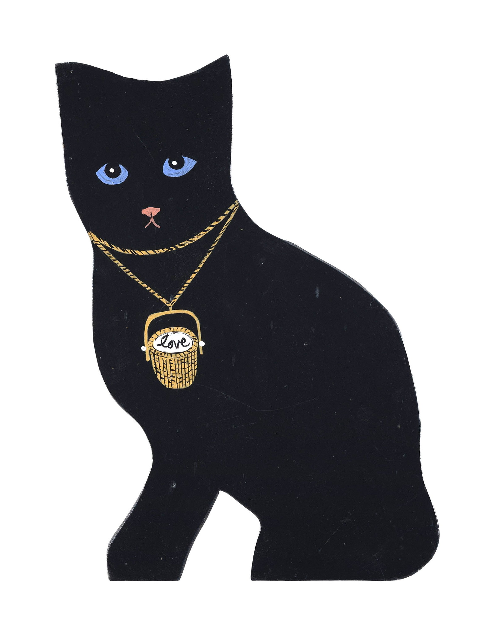MAGGIE MEREDITH (New York/Massachusetts, 1922-2012), Nantucket Cat., Carved and painted wood with (1 of 2)