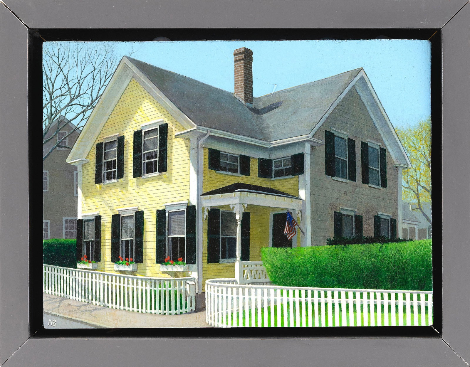 ARTHUR BALLELLI (Rhode Island, Contemporary), "Charlie's Nantucket House"., Acrylic on panel, 7" x (1 of 2)