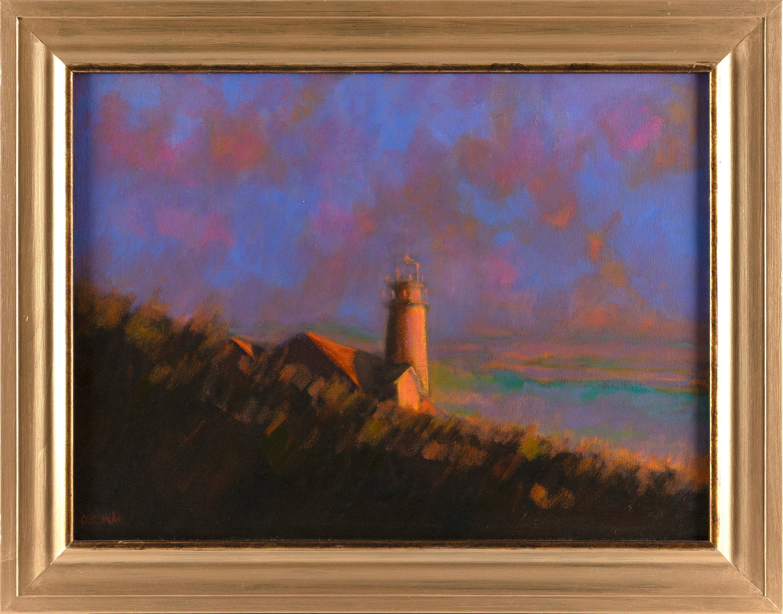 ROBERT CARDINAL (Massachusetts/New York/Canada, 1936-), Highland Light, Truro, Massachusetts., Oil (1 of 2)
