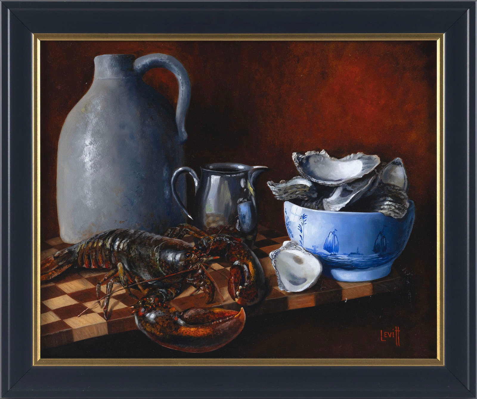 BARNEY LEVITT (Massachusetts, Contemporary), "Gifts from the Sea"., Oil on canvas, 16" x 20". Framed (1 of 2)