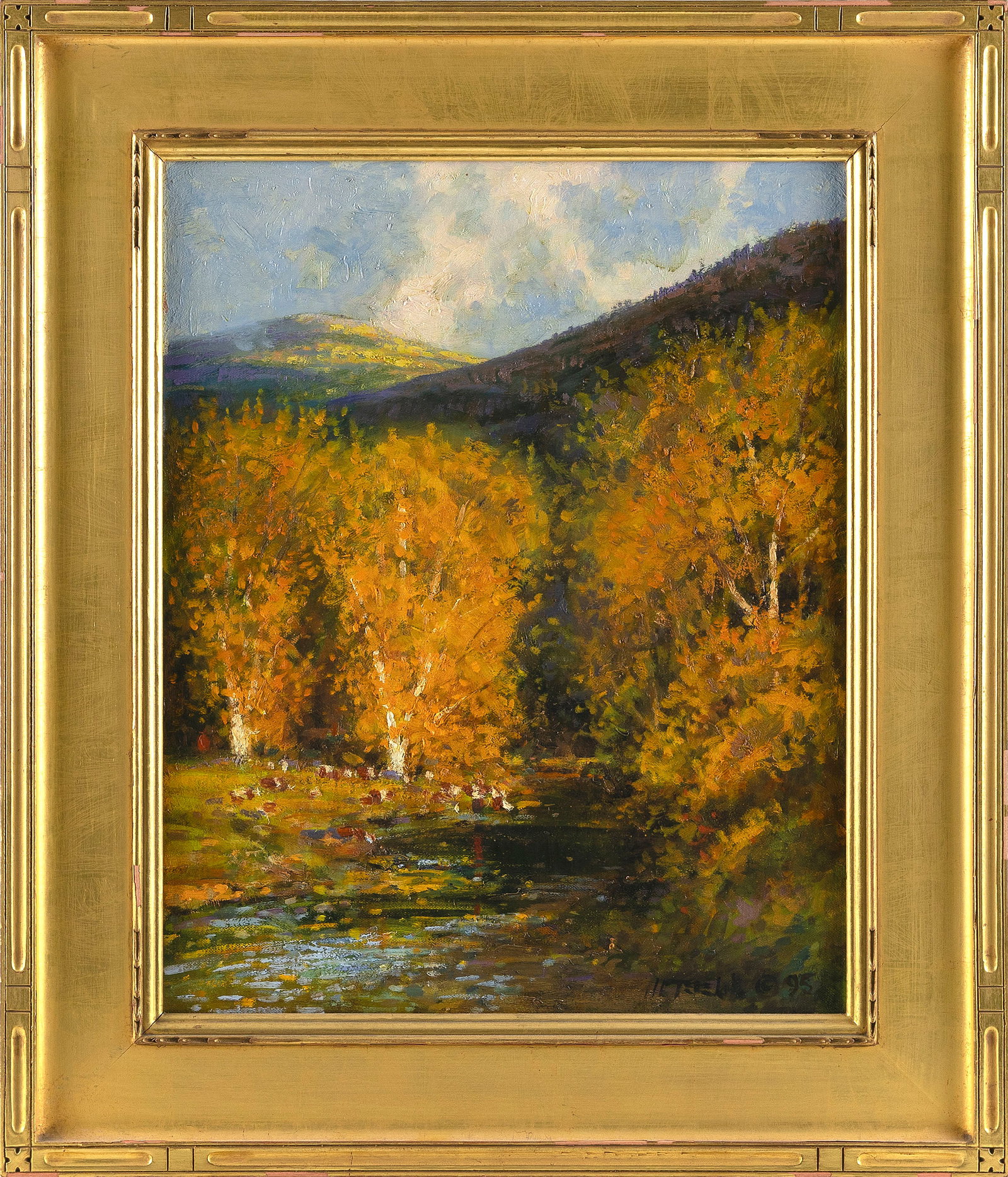 JOHN CHARLES TERELAK (New York/Massachusetts, 1942-), "Changing Season"., Oil on canvas, 20" x 16". (1 of 2)
