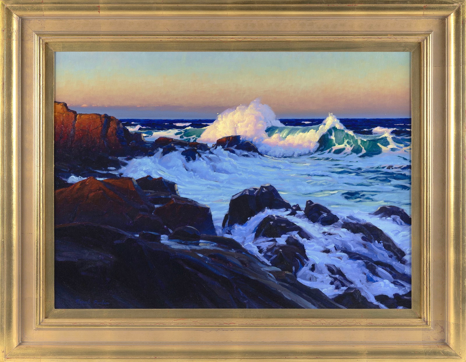 RONAL A. PARLIN (Maine, 1956-), "Mainely Beautiful"., Oil on board, 22" x 30". Framed 30" x 38". (1 of 2)