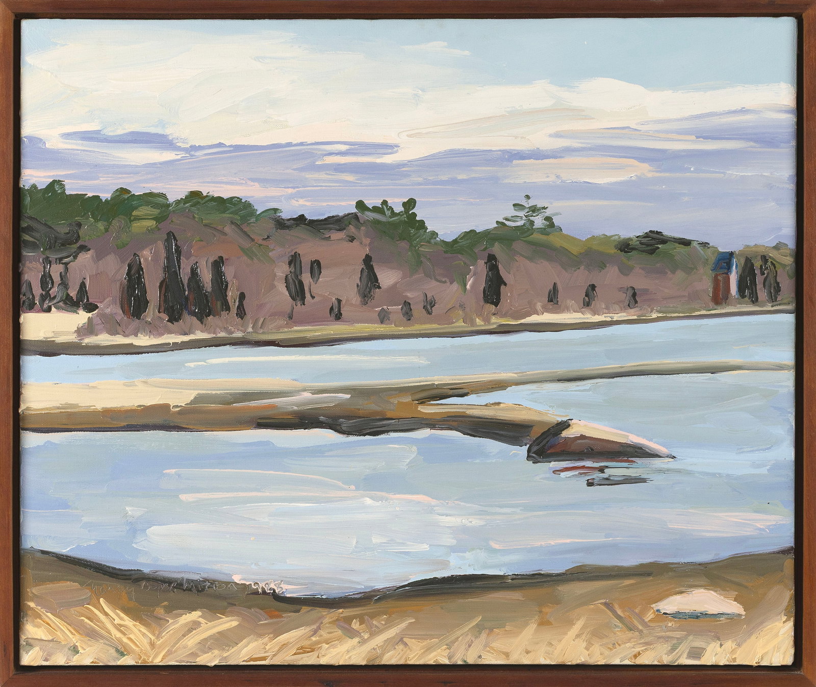 NANCY DYER MITTON (Massachusetts, Contemporary), View of an inlet., Oil on canvas, 20" x 24". Framed (1 of 2)