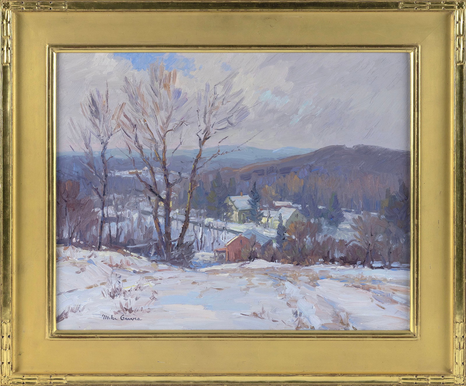 MICHAEL GRAVES (Massachusetts, 1952-), "View into the Valley"., Oil on canvas, 16" x 20". Framed 22" (1 of 2)