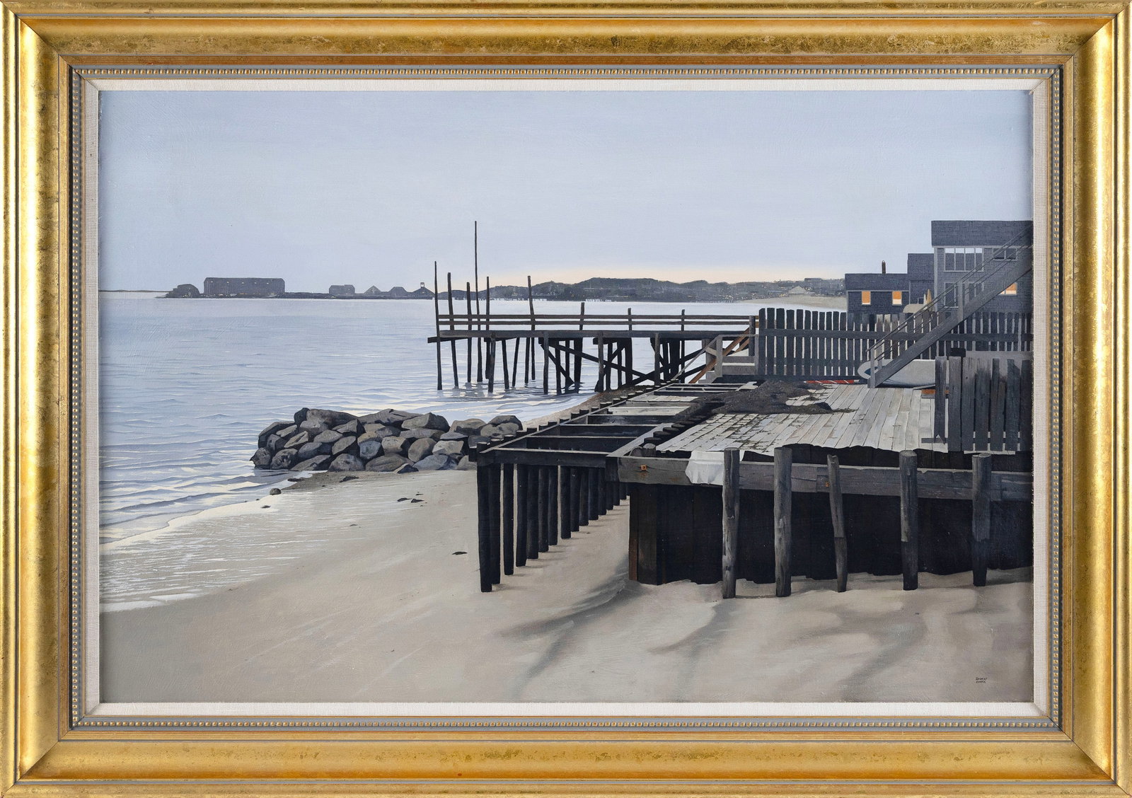 ROBERT K. ROARK (Massachusetts/New York, 1944-2026), "After Sunset, Provincetown Harbor"., Oil on (1 of 2)
