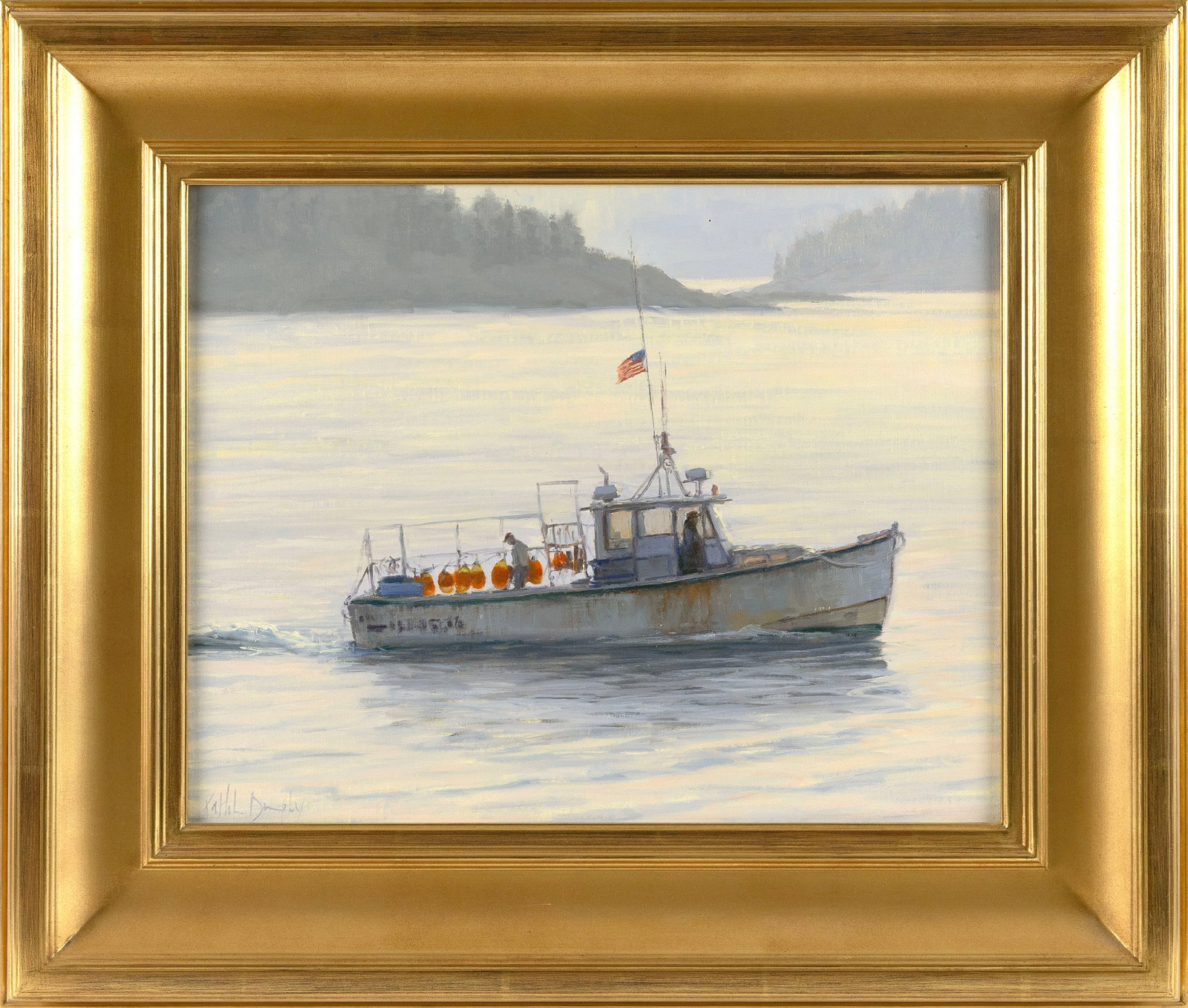 KATHLEEN DUNPHY (California, 1963-), "Independence Day"., Oil on board, 16" x 20". Framed 25" x 29". (1 of 2)