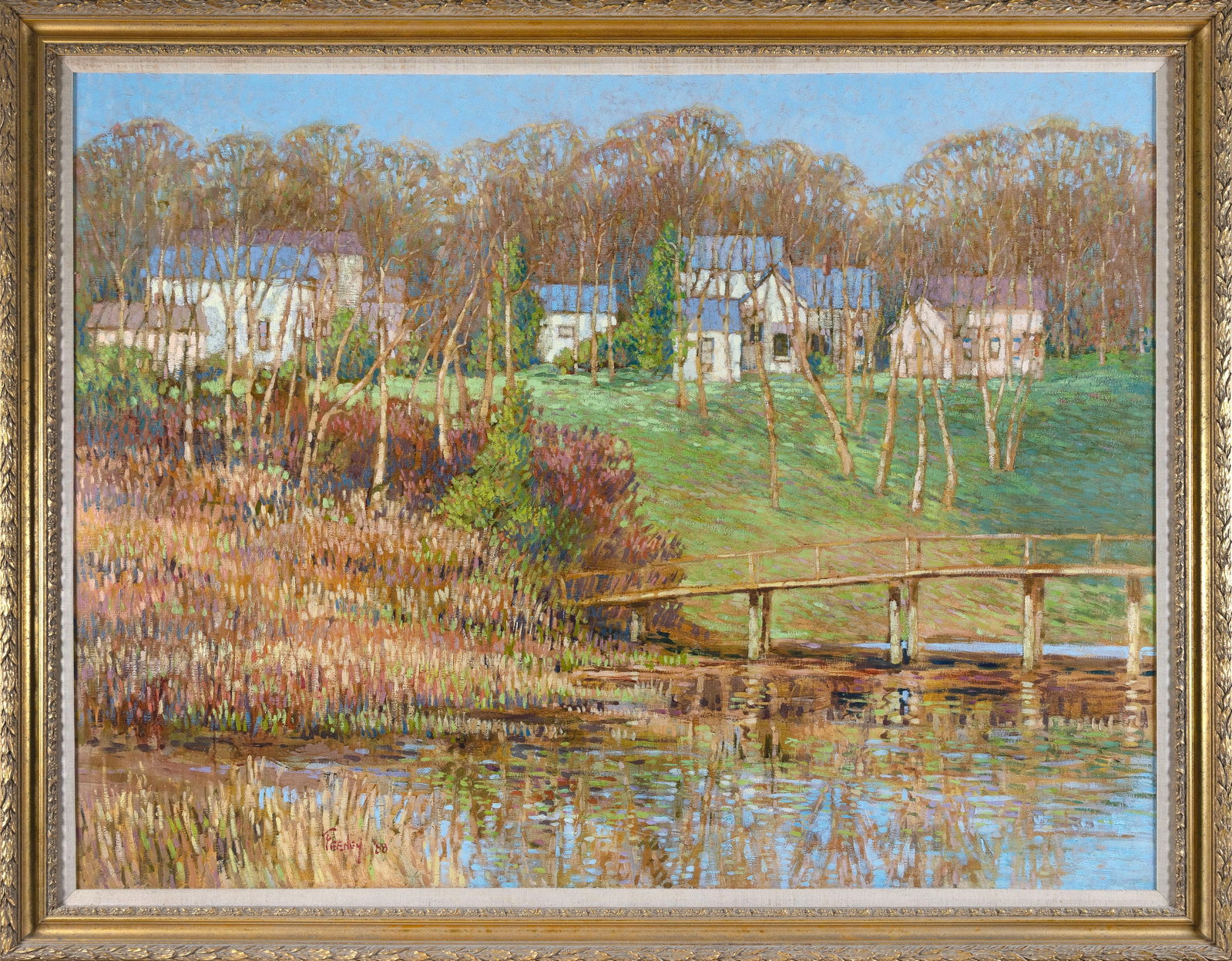 LORETTA FEENEY (Massachusetts, 1961-), "Uncle Tim's Bridge" (Wellfleet, Massachusetts)., Oil on (1 of 2)