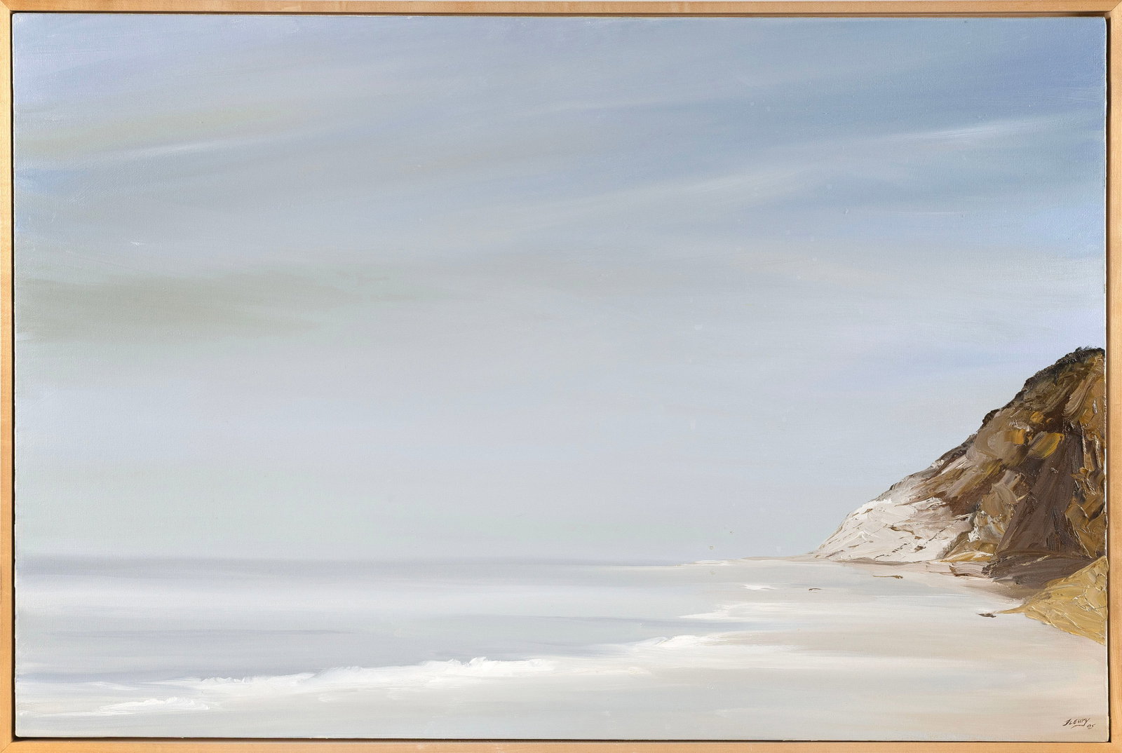RICK FLEURY (Massachusetts, 1960-), Cliffs, Newcomb Hollow, Wellfleet, Massachusetts., Oil on (1 of 2)