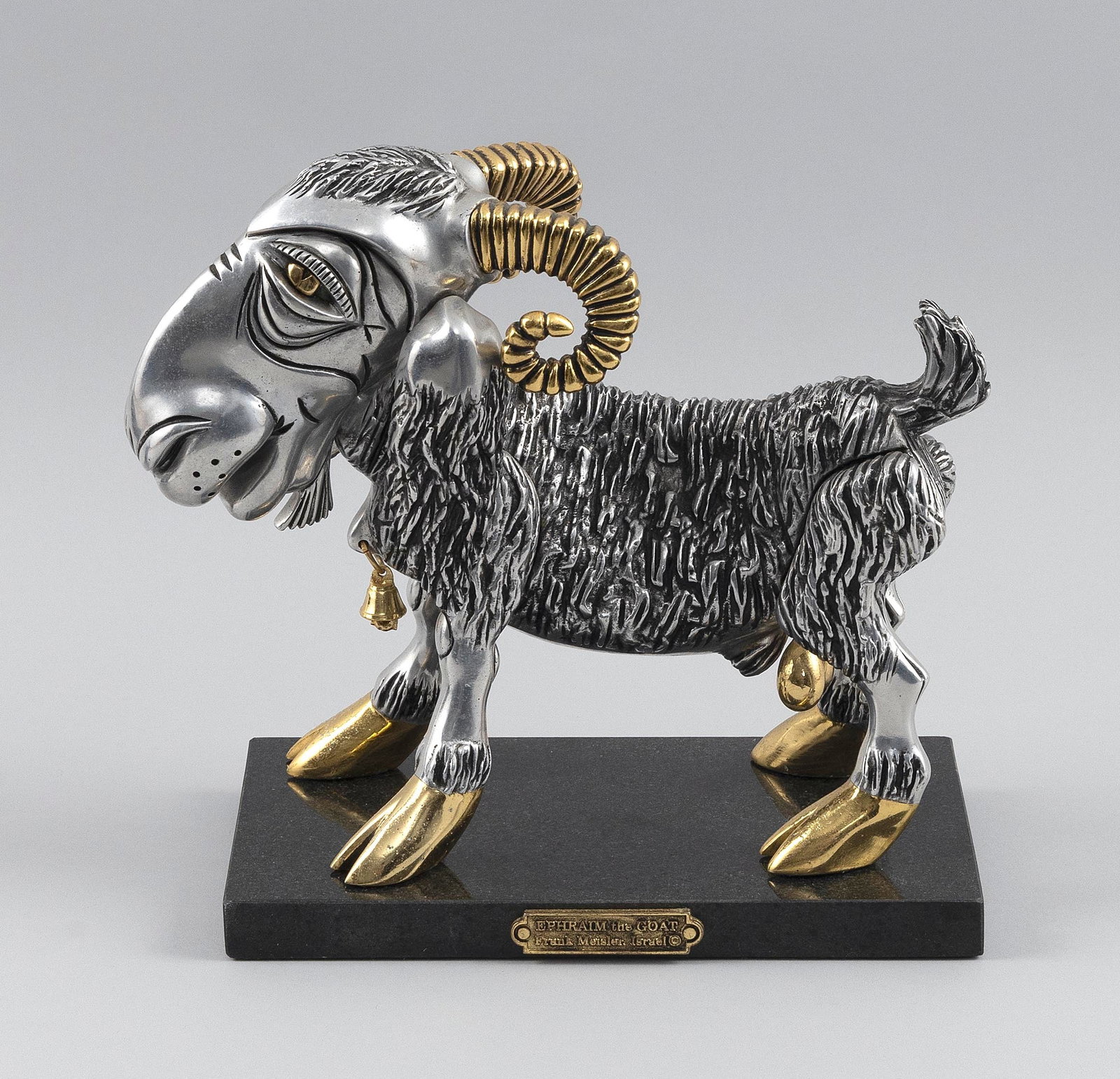 FRANK MEISLER (Poland/England/Tel Aviv, 1929-2018), Ephraim the Goat, Height 8". Length 10". (1 of 5)