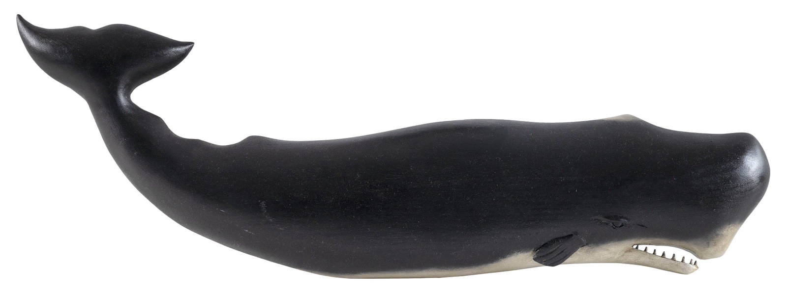 BRIAN MITCHELL CARVED AND PAINTED SPERM WHALE PLAQUE Boone, North Carolina, Contemporary Height 8". (1 of 1)
