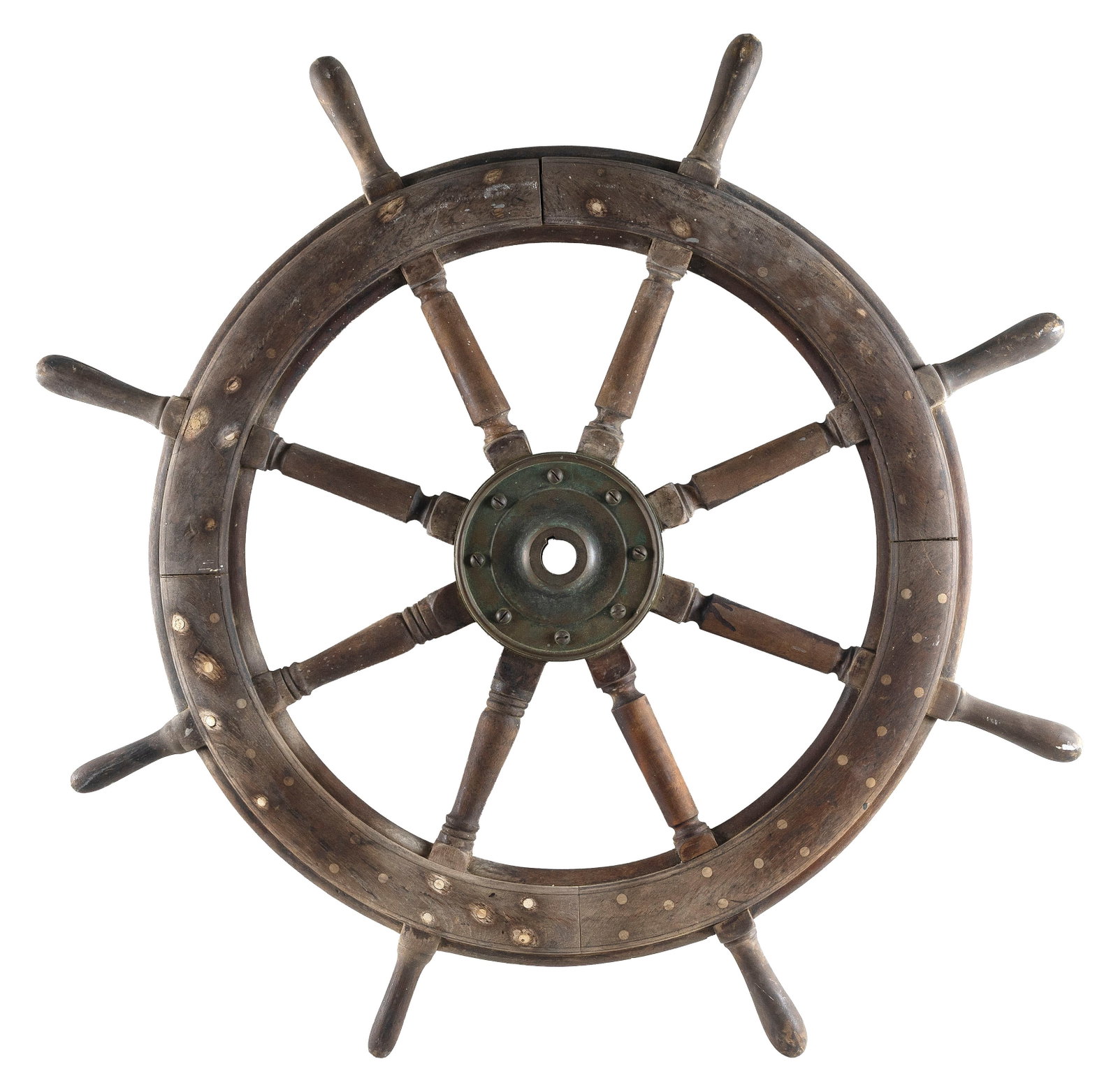SHIP'S WHEEL 19th Century Diameter 43". (1 of 2)