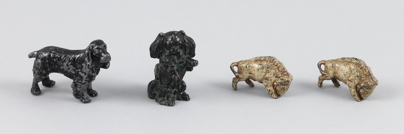 FOUR COLD-PAINTED BRONZE AND METAL ANIMAL FIGURES Late 19th/Early 20th Century (1 of 5)