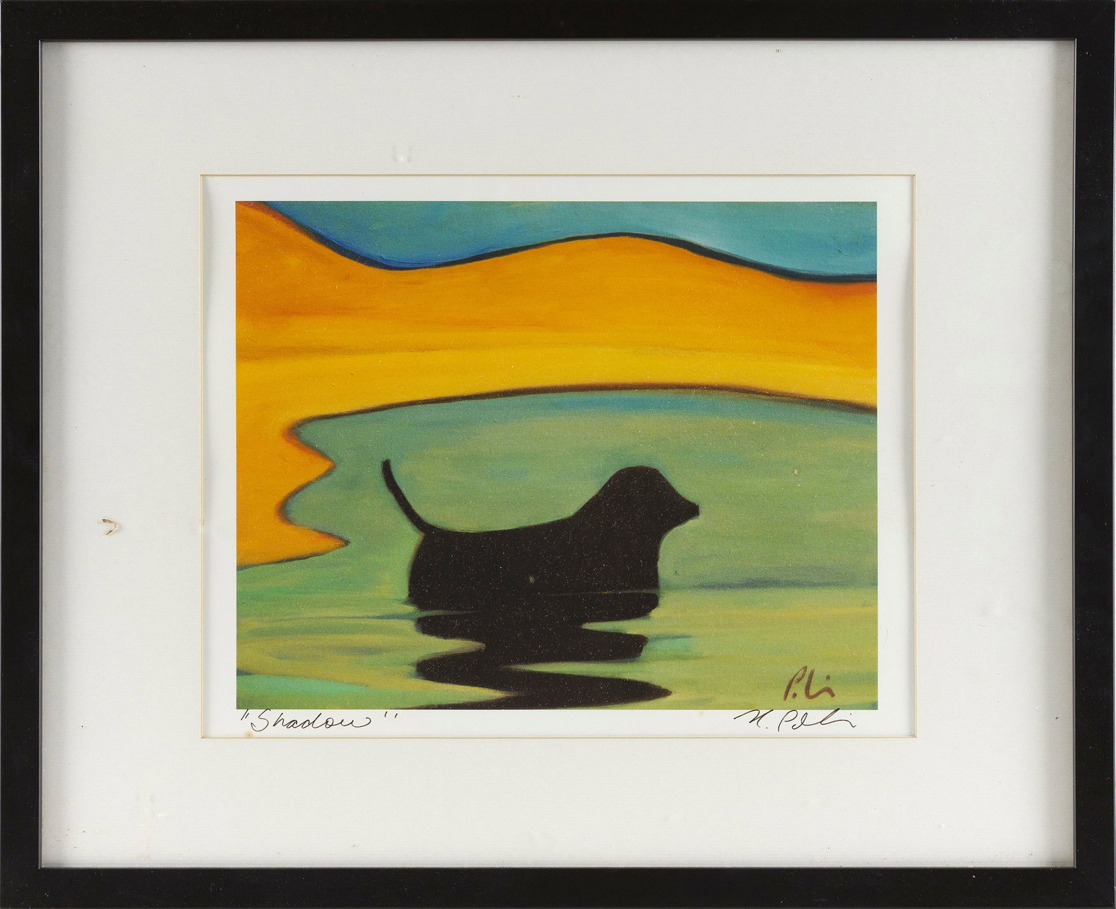 NICOLETTA POLI (Massachusetts, 1958-2014), "Shadow"., Color print, 10.5" x 13.5" sight. Framed 17" x: NICOLETTA POLI Massachusetts, 1958-2014 "Shadow". Signed "N. Poli" and titled lower margin. Color print, 10.5" x 13.5" sight. Framed 17" x 21".