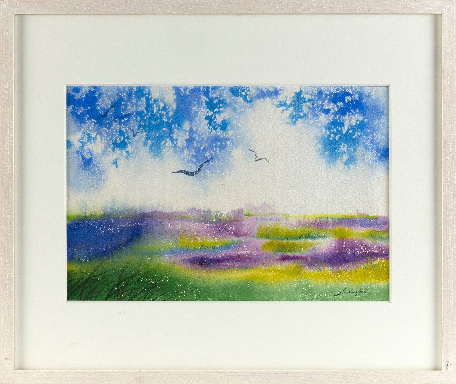 VIRGINIA BERRESFORD (Massachusetts, 1902-1995), Seascape., Watercolor on cream wove paper, 11.75" x (1 of 2)