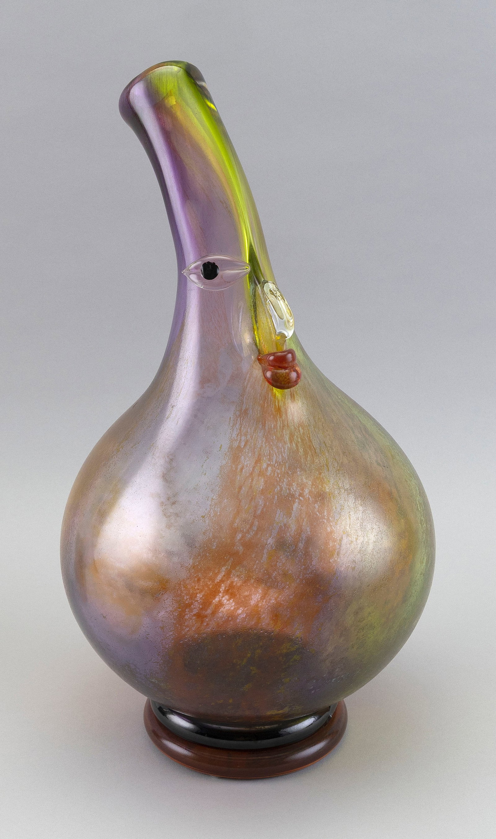 KJELL ENGMAN (SWEDEN, 1946-) FOR KOSTA BODA "UNIQUE" BLOWN ART GLASS VASE Sweden, Dated 1992 Height (1 of 6)