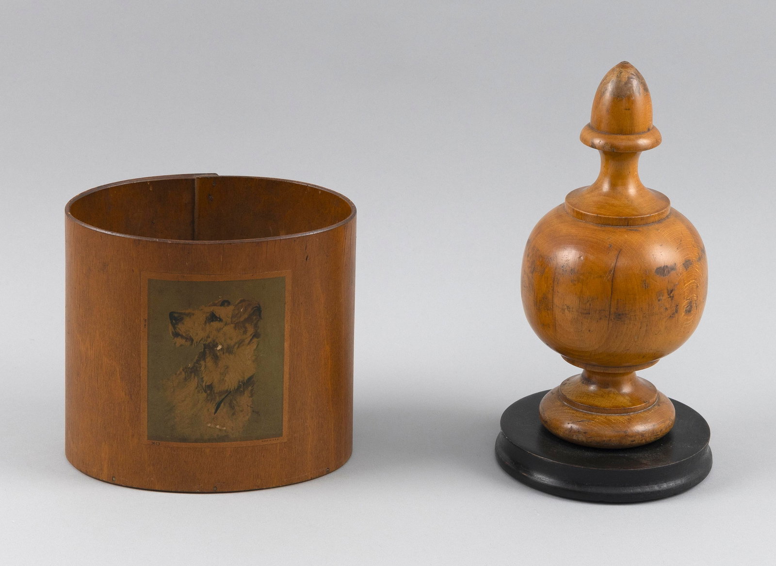 TWO DECORATIVE WOODEN ITEMS First Half of the 20th Century (1 of 3)