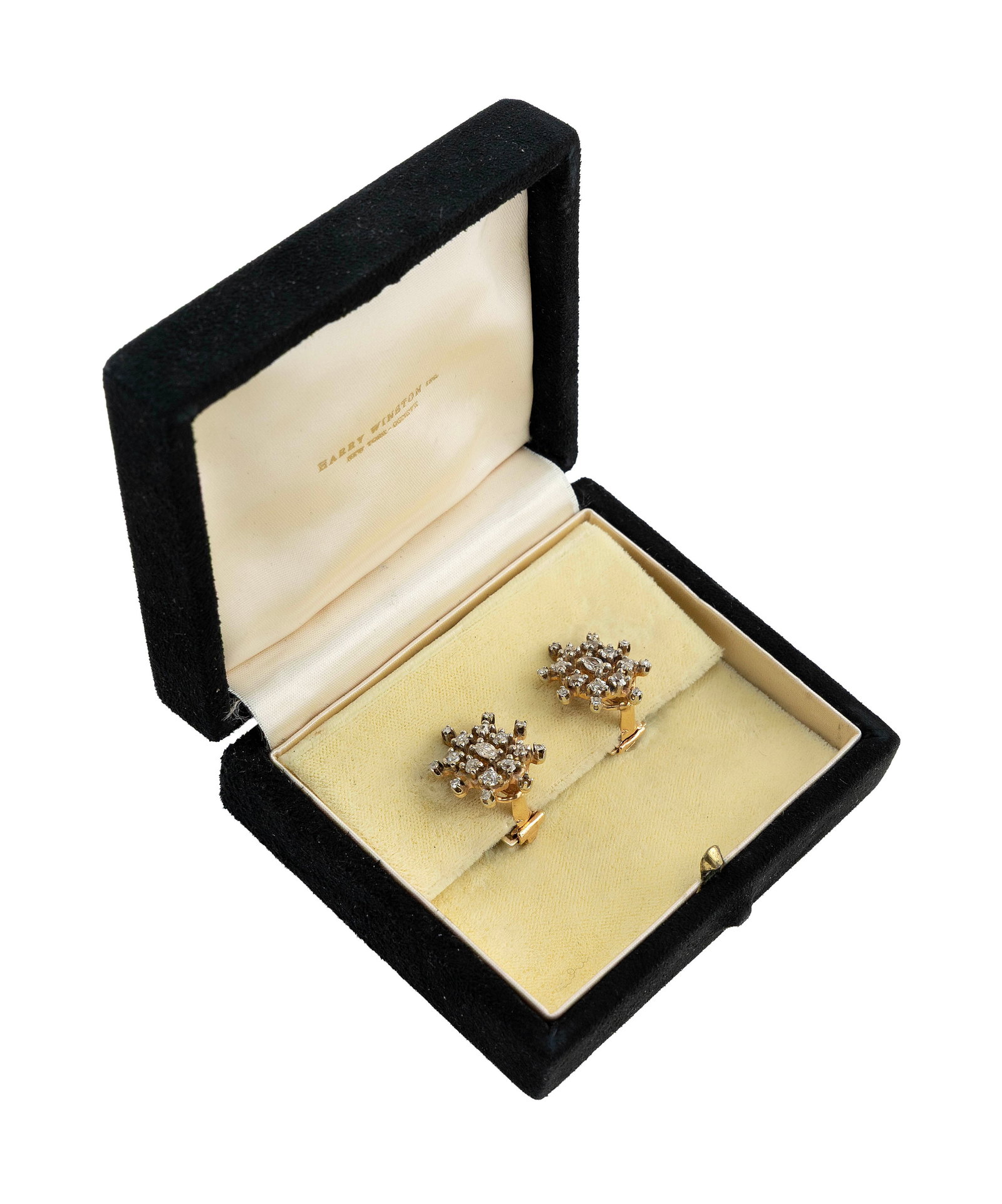 PAIR OF 14KT YELLOW GOLD AND DIAMOND EARRINGS Approx. 5.5 total dwt. (1 of 2)
