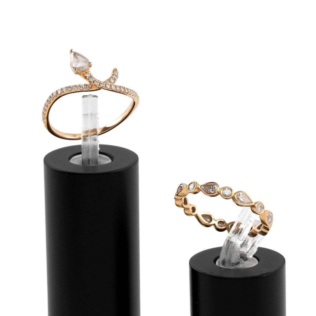 TWO 18KT YELLOW GOLD AND DIAMOND RINGS Approx. 2.4 total dwt. (1 of 2)