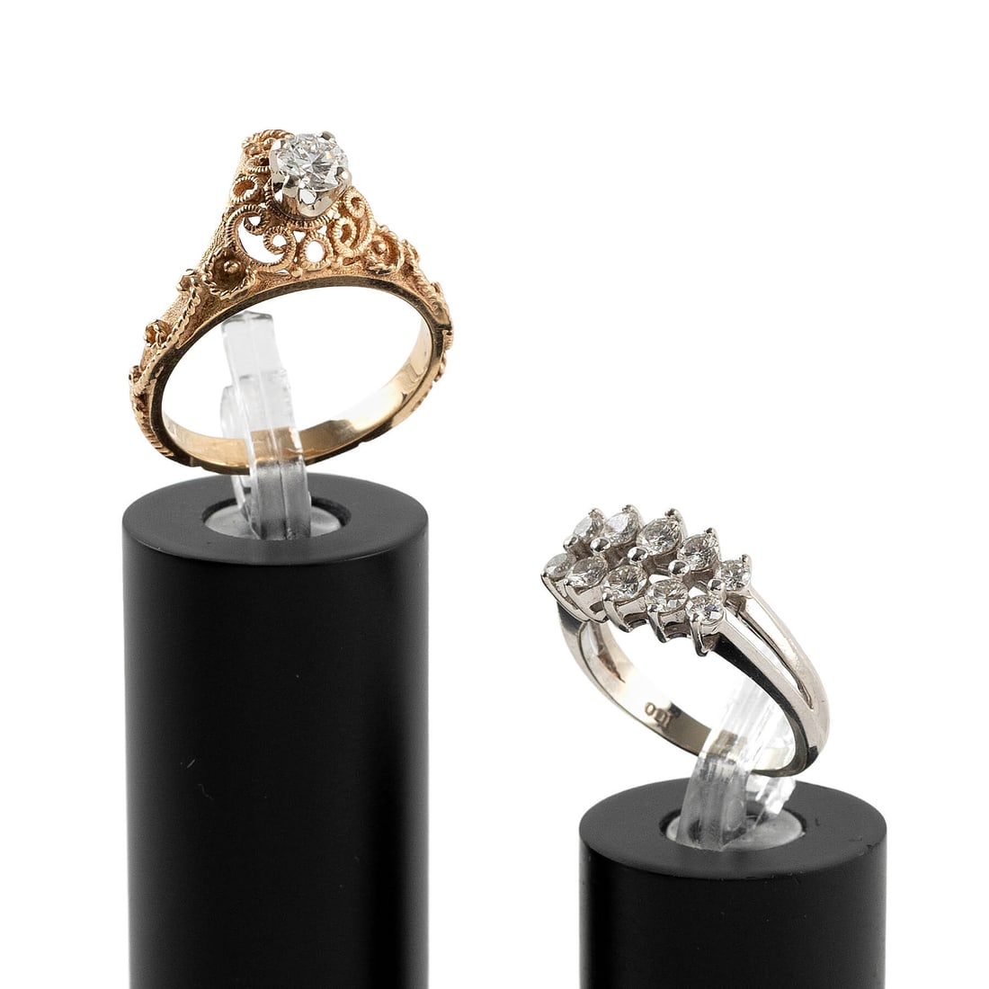 TWO 14KT GOLD AND DIAMOND RINGS Approx. 4.8 total dwt. (1 of 1)