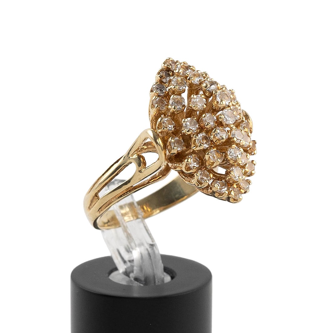 14KT YELLOW GOLD AND DIAMOND COCKTAIL RING Approx. 5.6 total dwt. (1 of 2)