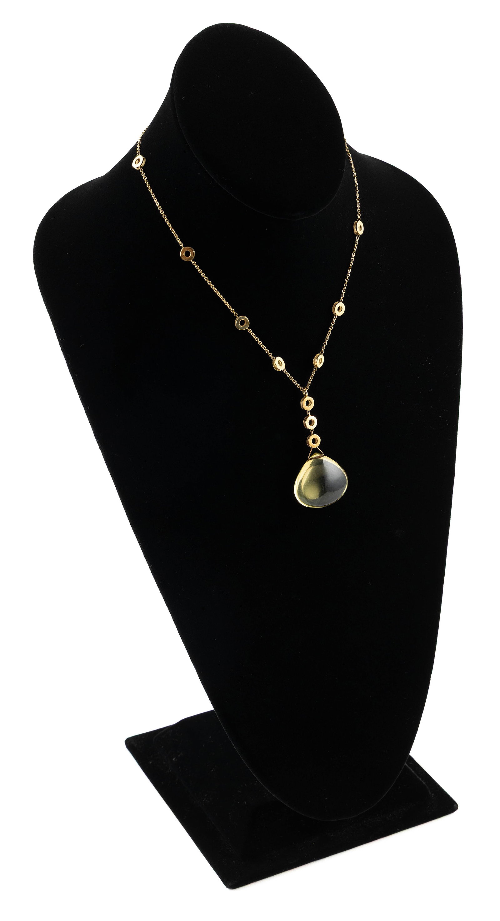 18KT YELLOW GOLD AND CITRINE PENDANT ON CHAIN Approx. 12.8 total dwt.