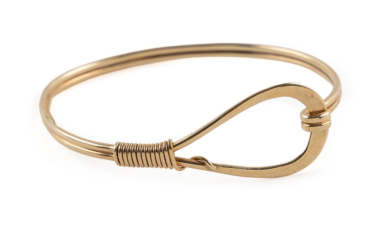 14KT YELLOW GOLD DOUBLE WIRE BANGLE BRACELET Approx. 10.2 total dwt. (1 of 1)