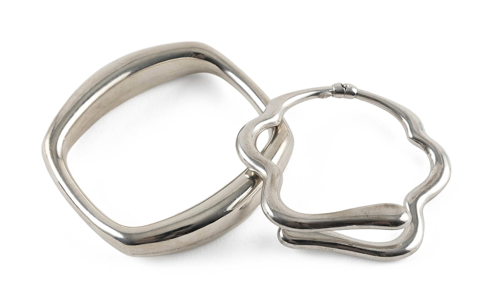 TWO STERLING SILVER BANGLE BRACELETS Approx. 44.3 total dwt. (1 of 1)