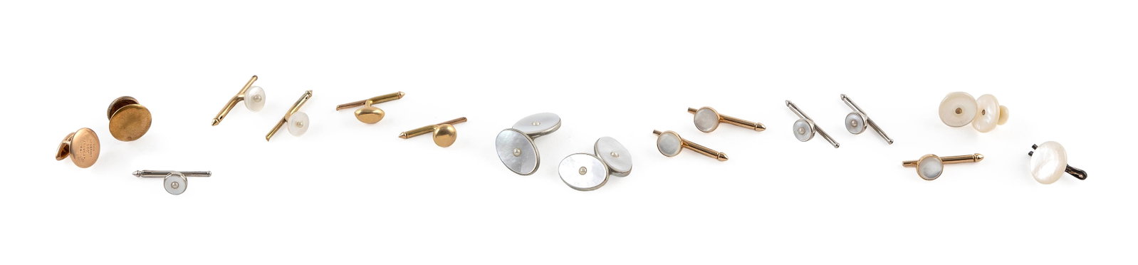 ODD LOT OF SEVENTEEN CUFF LINKS AND TUXEDO STUDS (1 of 1)