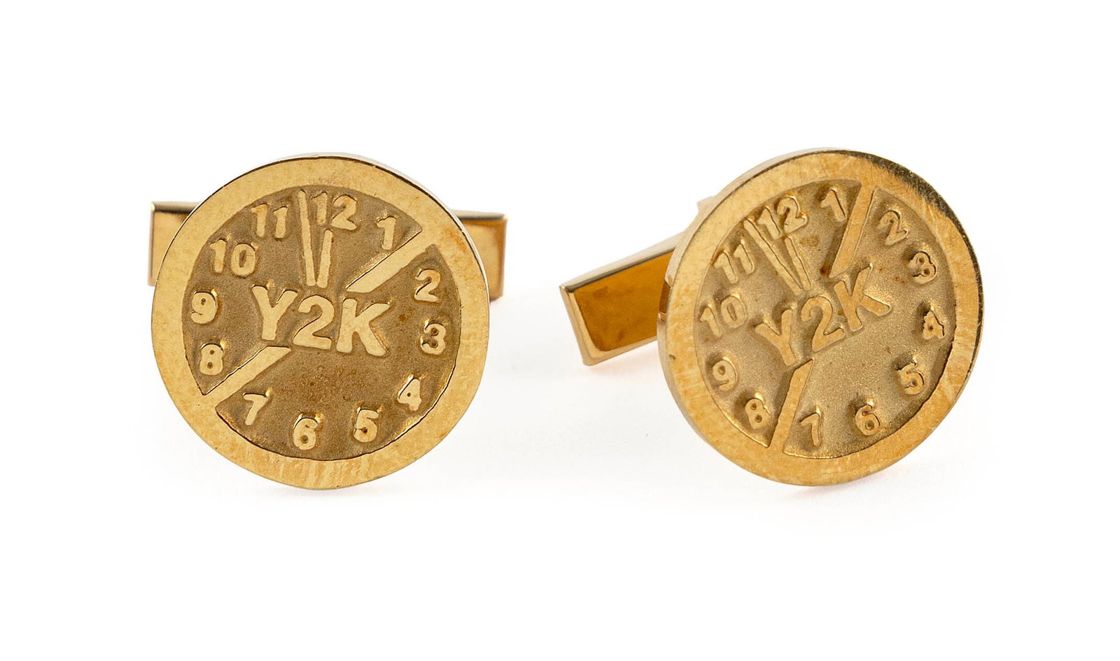 PAIR OF 18KT YELLOW GOLD "Y2K" CUFFLINKS Approx. 9.4 total dwt. (1 of 1)