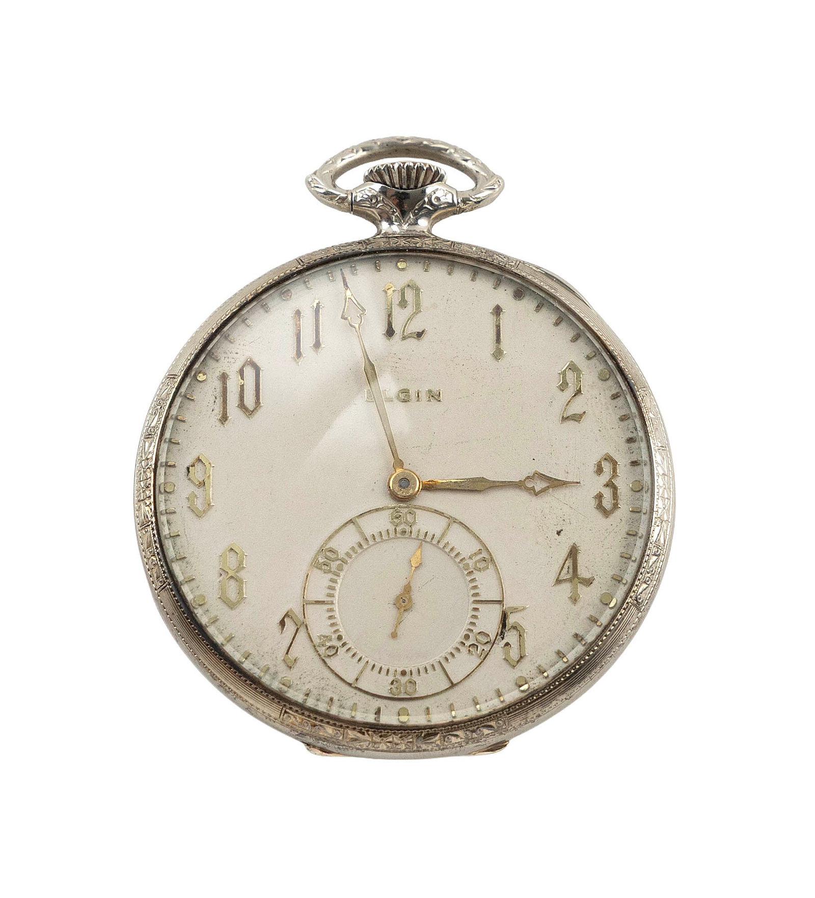 VINTAGE ELGIN G.M. WHEELER 14KT WHITE GOLD POCKET WATCH Circa 1924 Approx. 34.4 total dwt. (1 of 2)