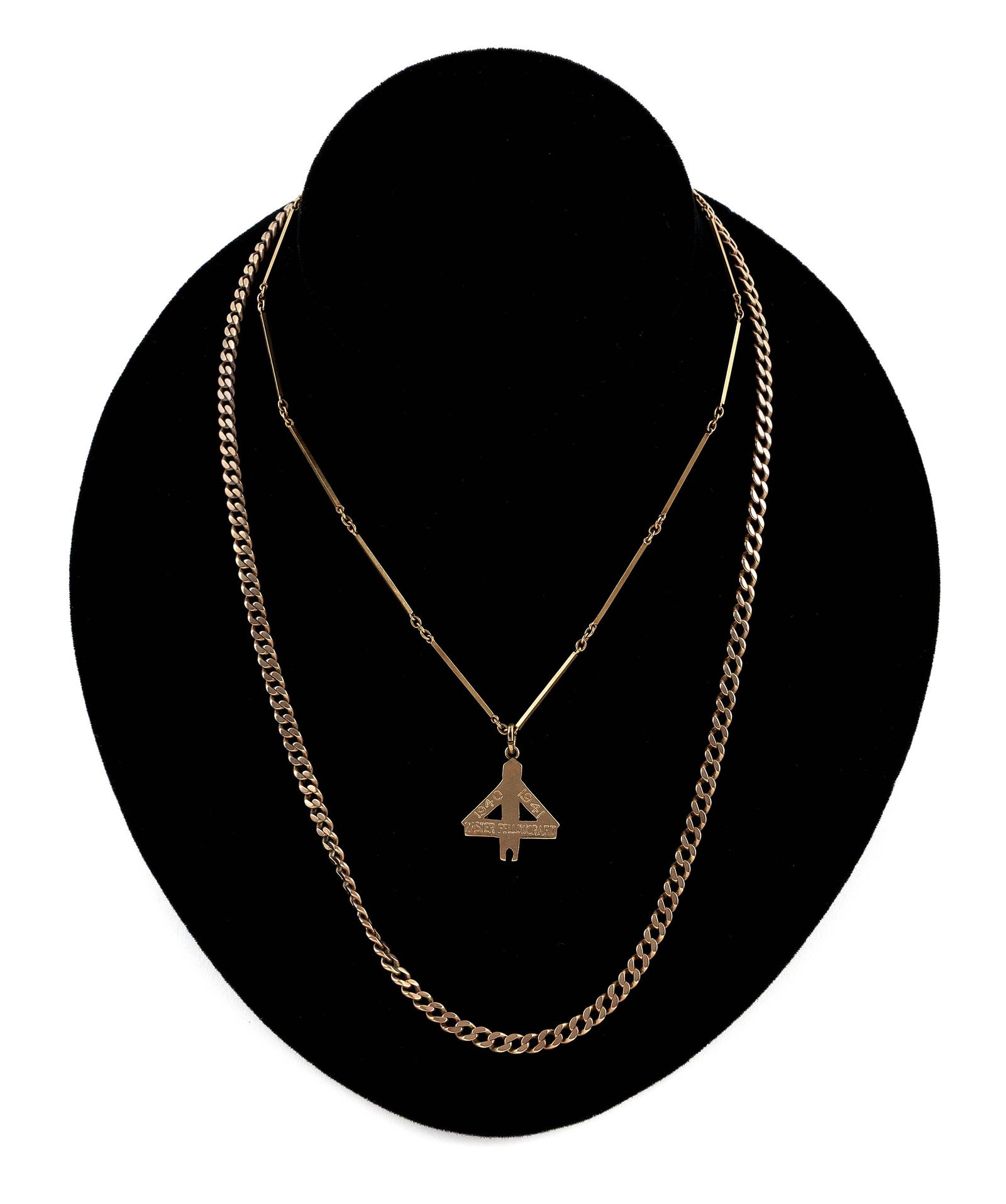 TWO 14KT YELLOW GOLD WATCH CHAINS Approx. 18.6 total dwt. (1 of 2)