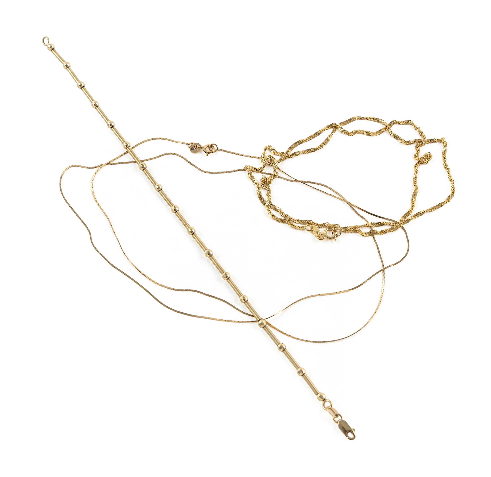 THREE PIECES OF 14KT YELLOW GOLD JEWELRY Approx. 4.9 total dwt. (1 of 1)