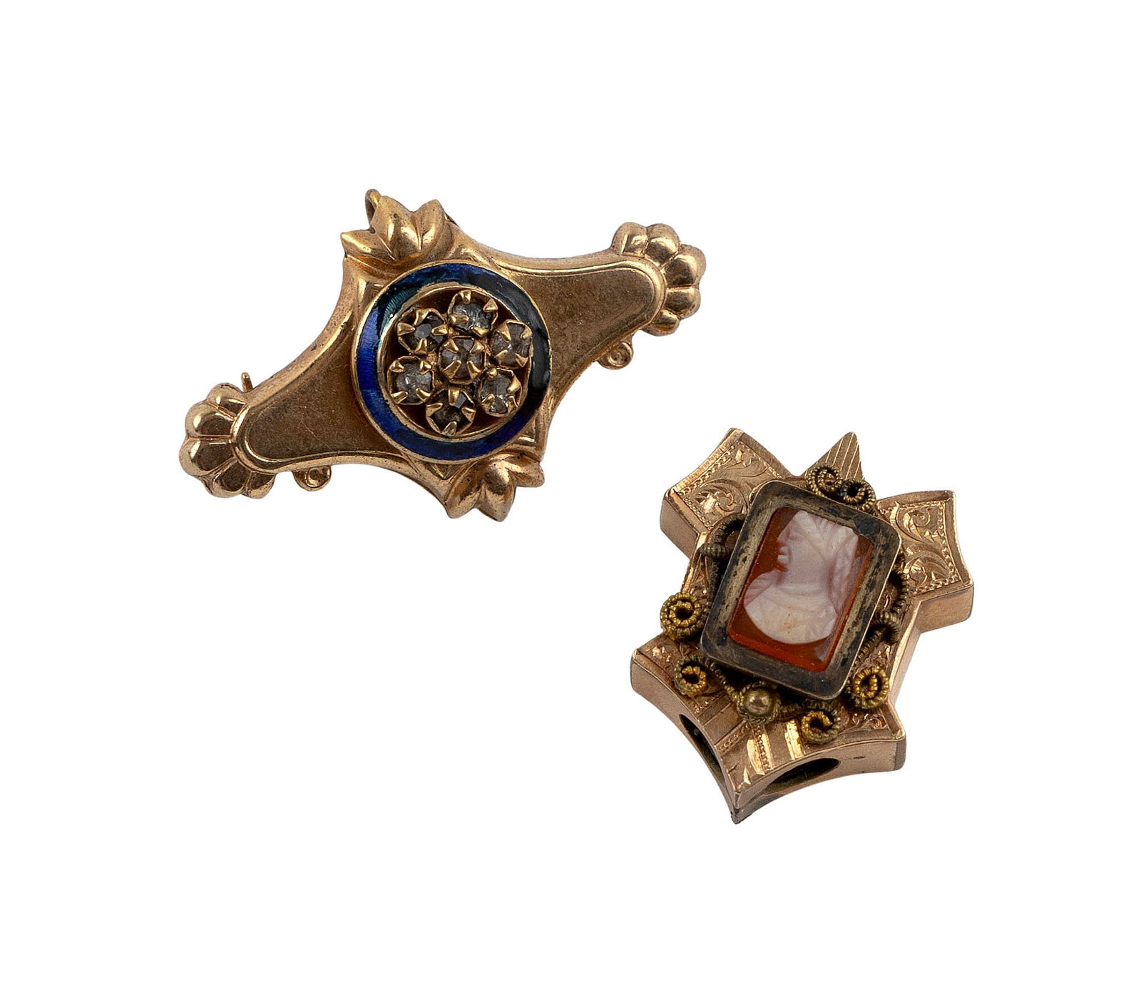 TWO PIECES OF 10KT YELLOW GOLD JEWELRY Approx. 8.3 total dwt. (1 of 2)